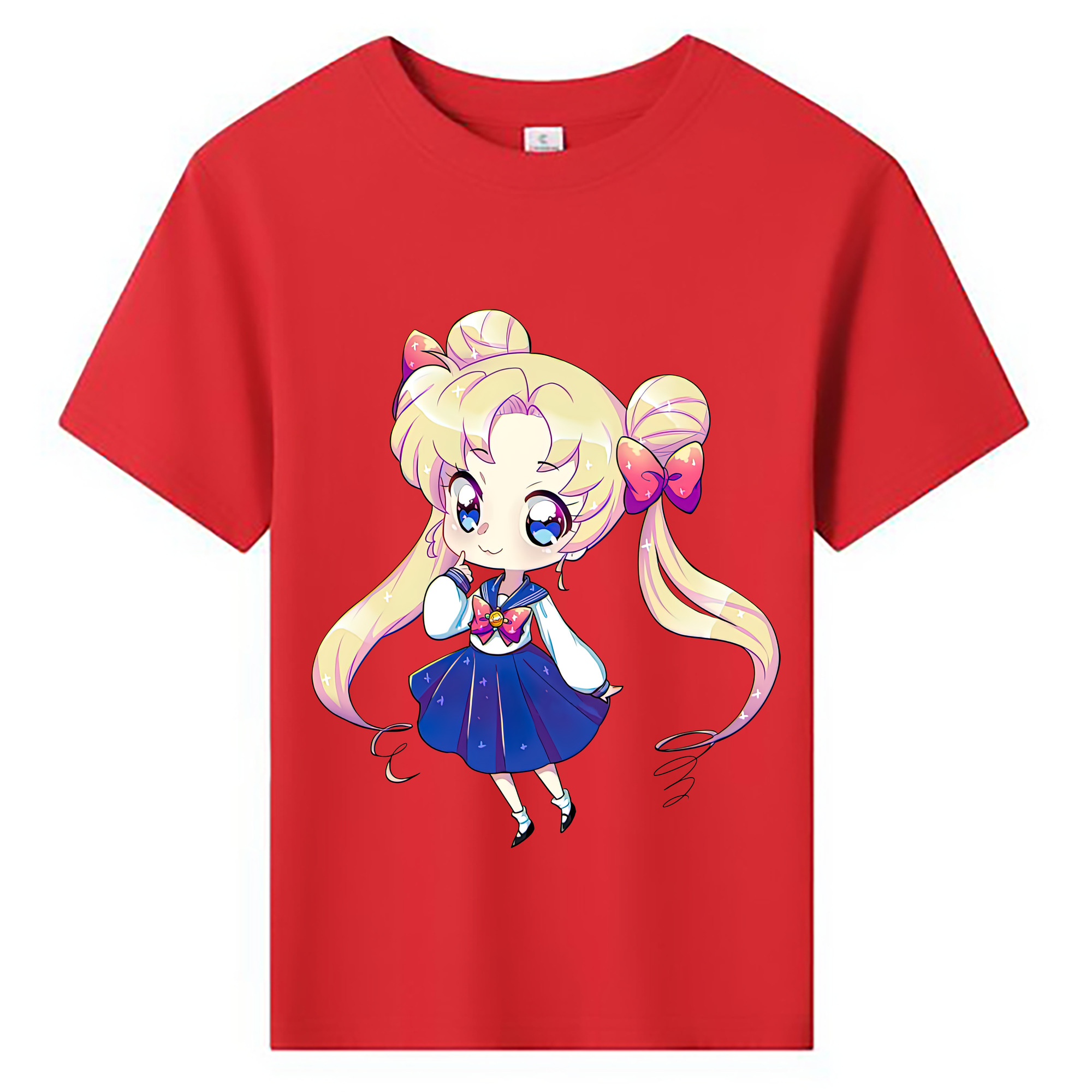 （画像用） 美少女戦士セーラームーン 月野 うさぎ つきの うさぎ Sailor Moon Tsukino Usagi 綿100％キッズTシャツ（フロントプリント）