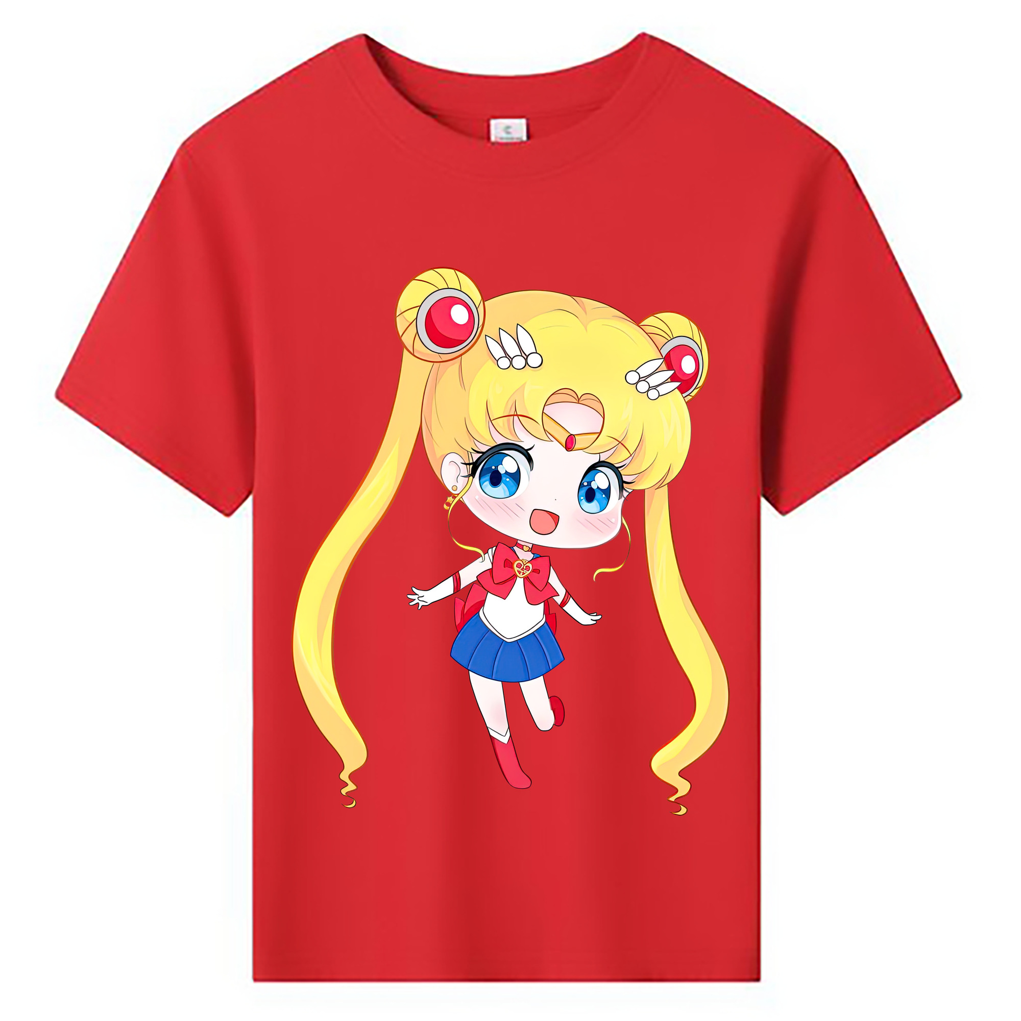 （画像用） 美少女戦士セーラームーン 月野 うさぎ つきの うさぎ Sailor Moon Tsukino Usagi 綿100％キッズTシャツ（フロントプリント）