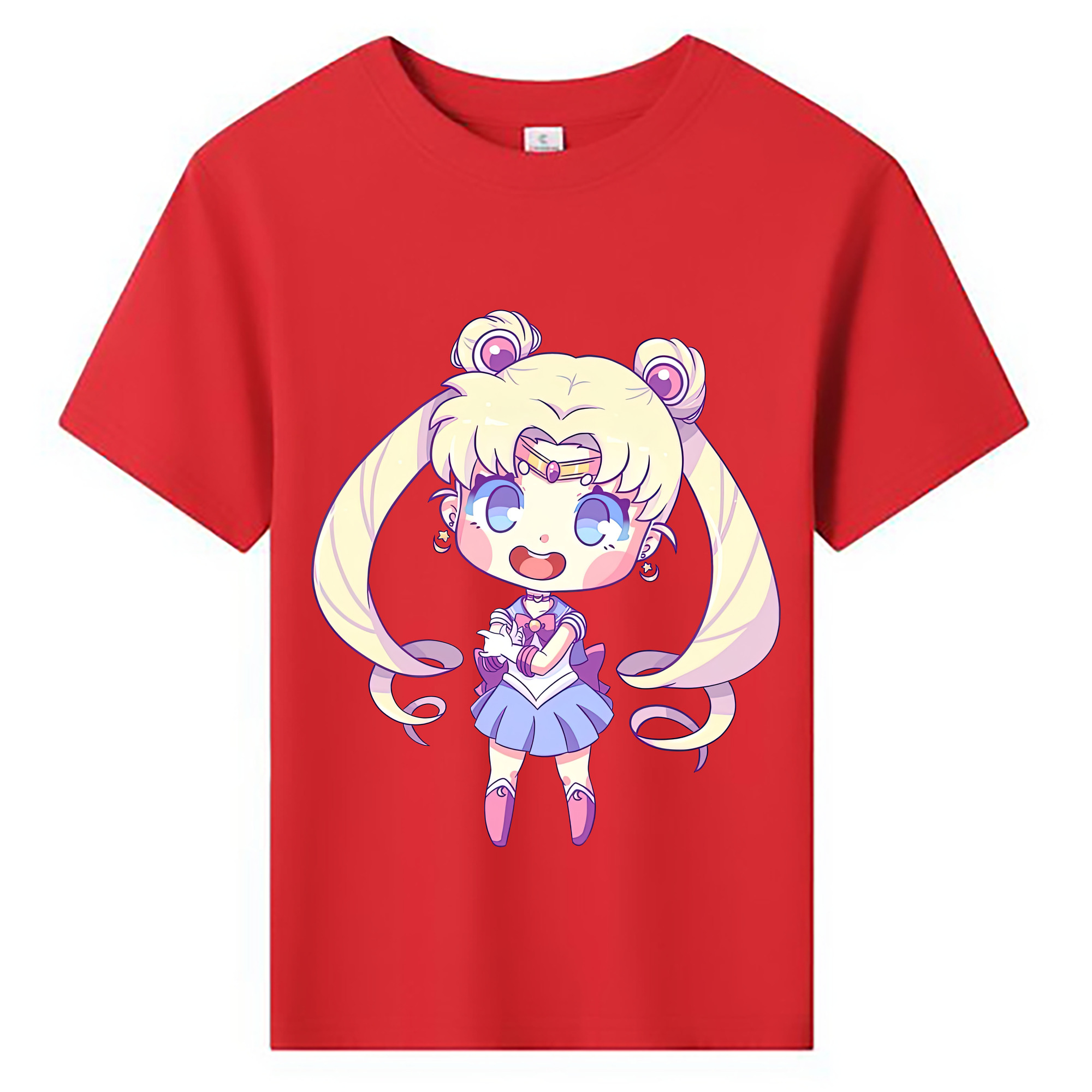 （画像用） 美少女戦士セーラームーン 月野 うさぎ つきの うさぎ Sailor Moon Tsukino Usagi 綿100％キッズTシャツ（フロントプリント）
