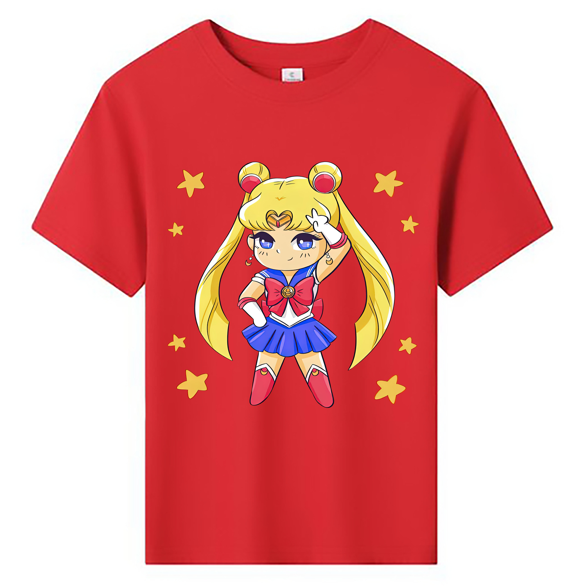 （画像用） 美少女戦士セーラームーン 月野 うさぎ つきの うさぎ Sailor Moon Tsukino Usagi 綿100％キッズTシャツ（フロントプリント）