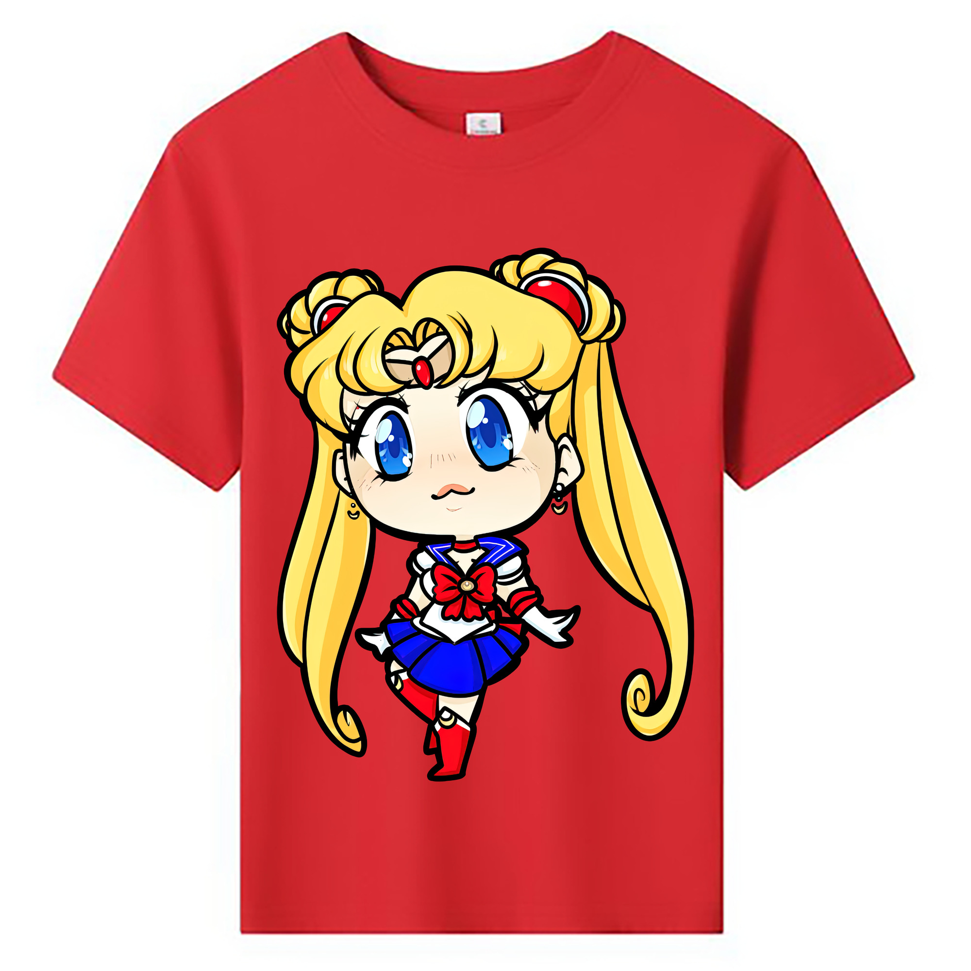 （画像用） 美少女戦士セーラームーン 月野 うさぎ つきの うさぎ Sailor Moon Tsukino Usagi 綿100％キッズTシャツ（フロントプリント）