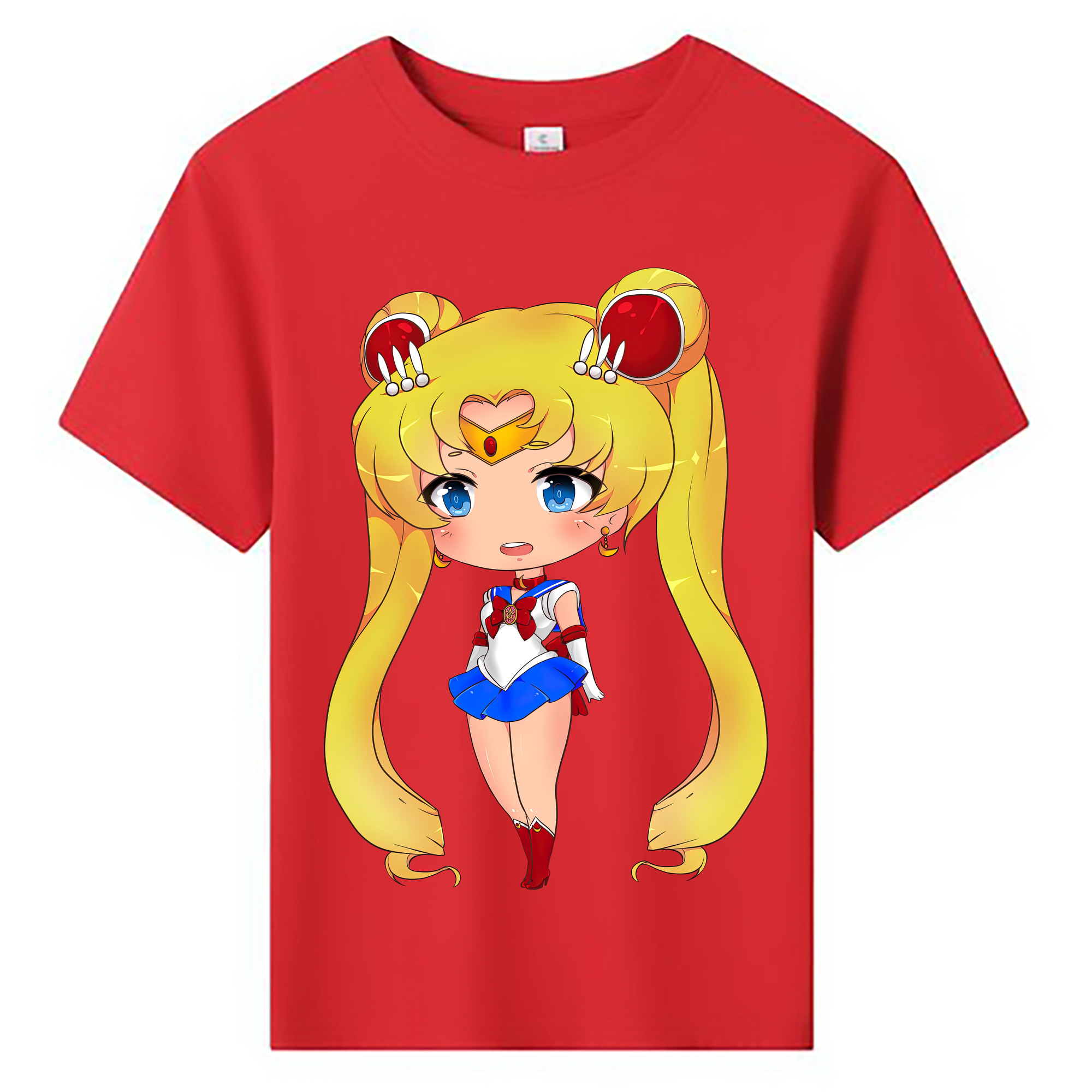 （画像用） 美少女戦士セーラームーン 月野 うさぎ つきの うさぎ Sailor Moon Tsukino Usagi 綿100％キッズTシャツ（フロントプリント）