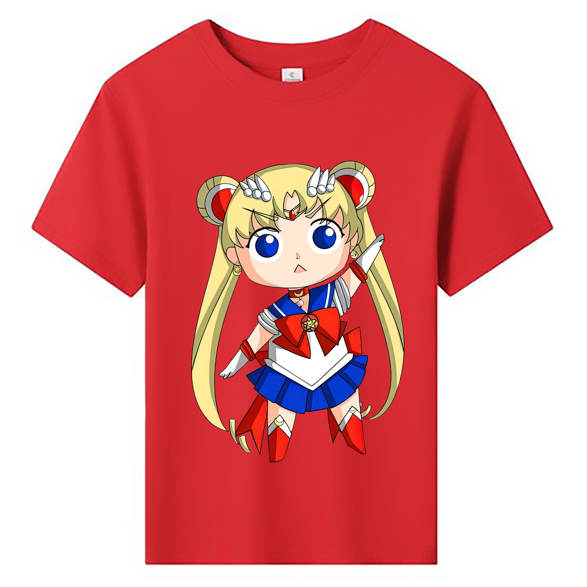 （画像用） 美少女戦士セーラームーン 月野 うさぎ つきの うさぎ Sailor Moon Tsukino Usagi 綿100％キッズTシャツ（フロントプリント）