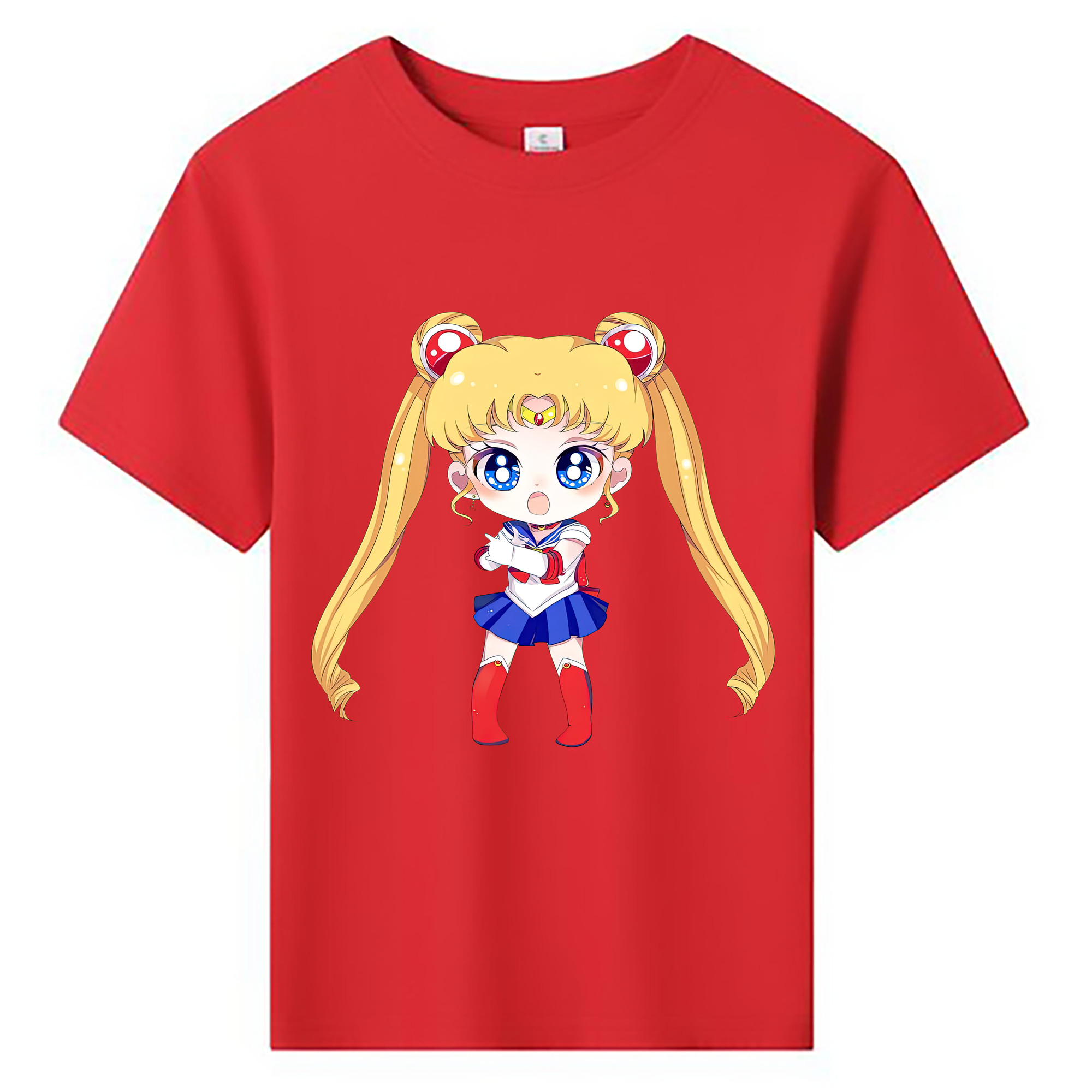 （画像用） 美少女戦士セーラームーン 月野 うさぎ つきの うさぎ Sailor Moon Tsukino Usagi 綿100％キッズTシャツ（フロントプリント）