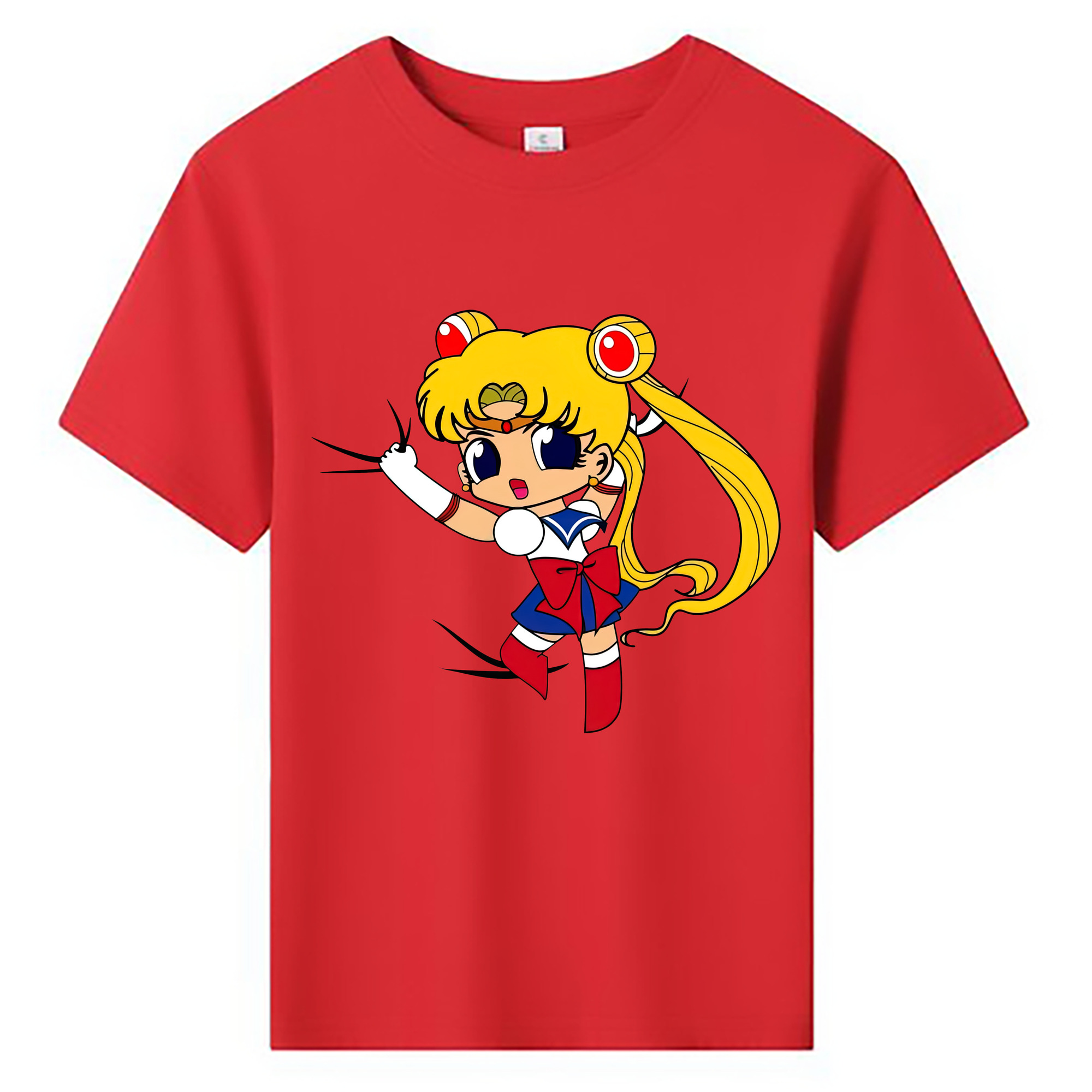 （画像用） 美少女戦士セーラームーン 月野 うさぎ つきの うさぎ Sailor Moon Tsukino Usagi 綿100％キッズTシャツ（フロントプリント）