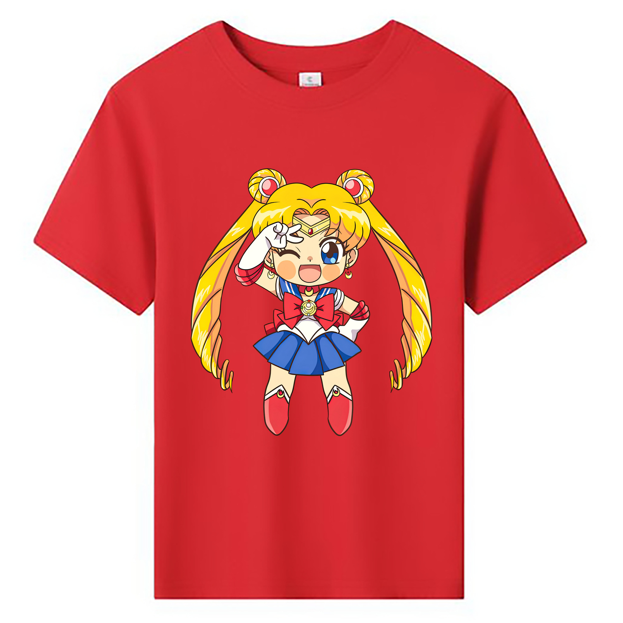 （画像用） 美少女戦士セーラームーン 月野 うさぎ つきの うさぎ Sailor Moon Tsukino Usagi 綿100％キッズTシャツ（フロントプリント）