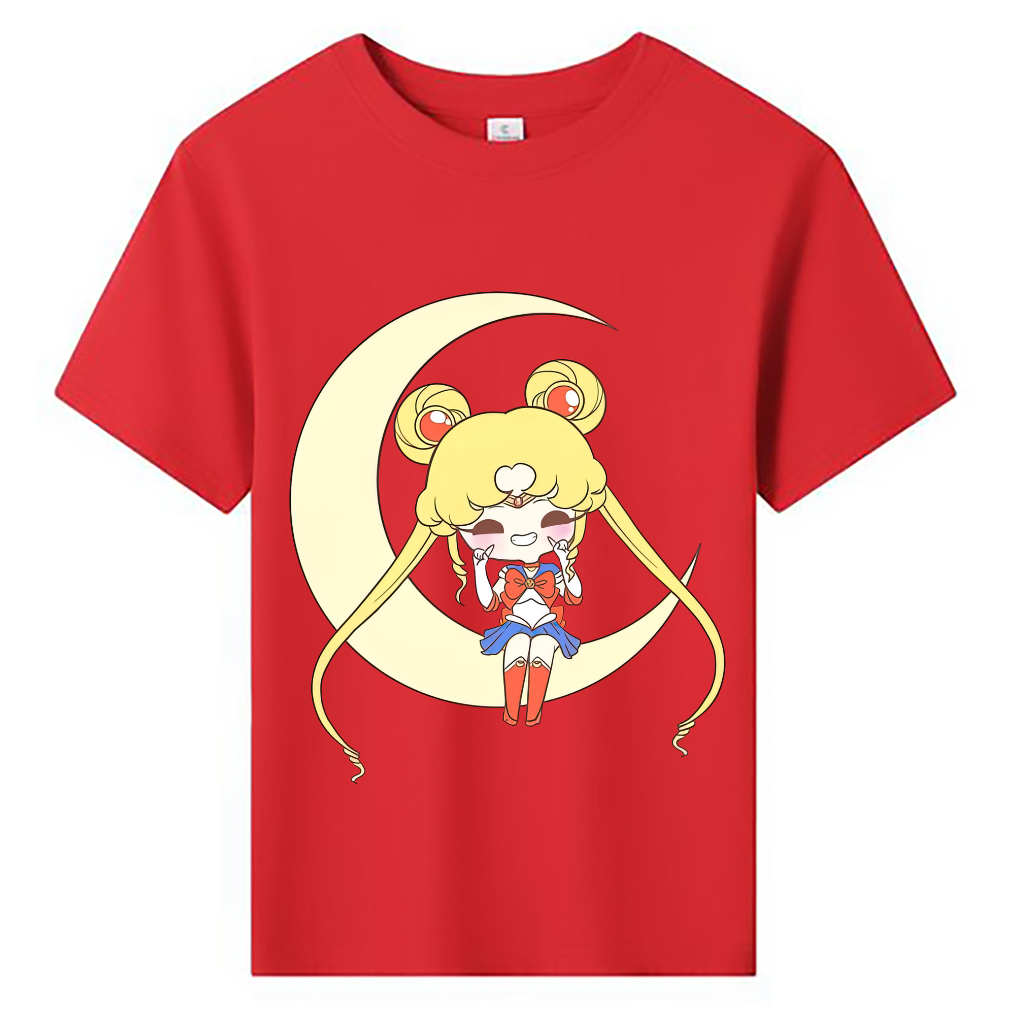 （画像用） 美少女戦士セーラームーン 月野 うさぎ つきの うさぎ Sailor Moon Tsukino Usagi 綿100％キッズTシャツ（フロントプリント）