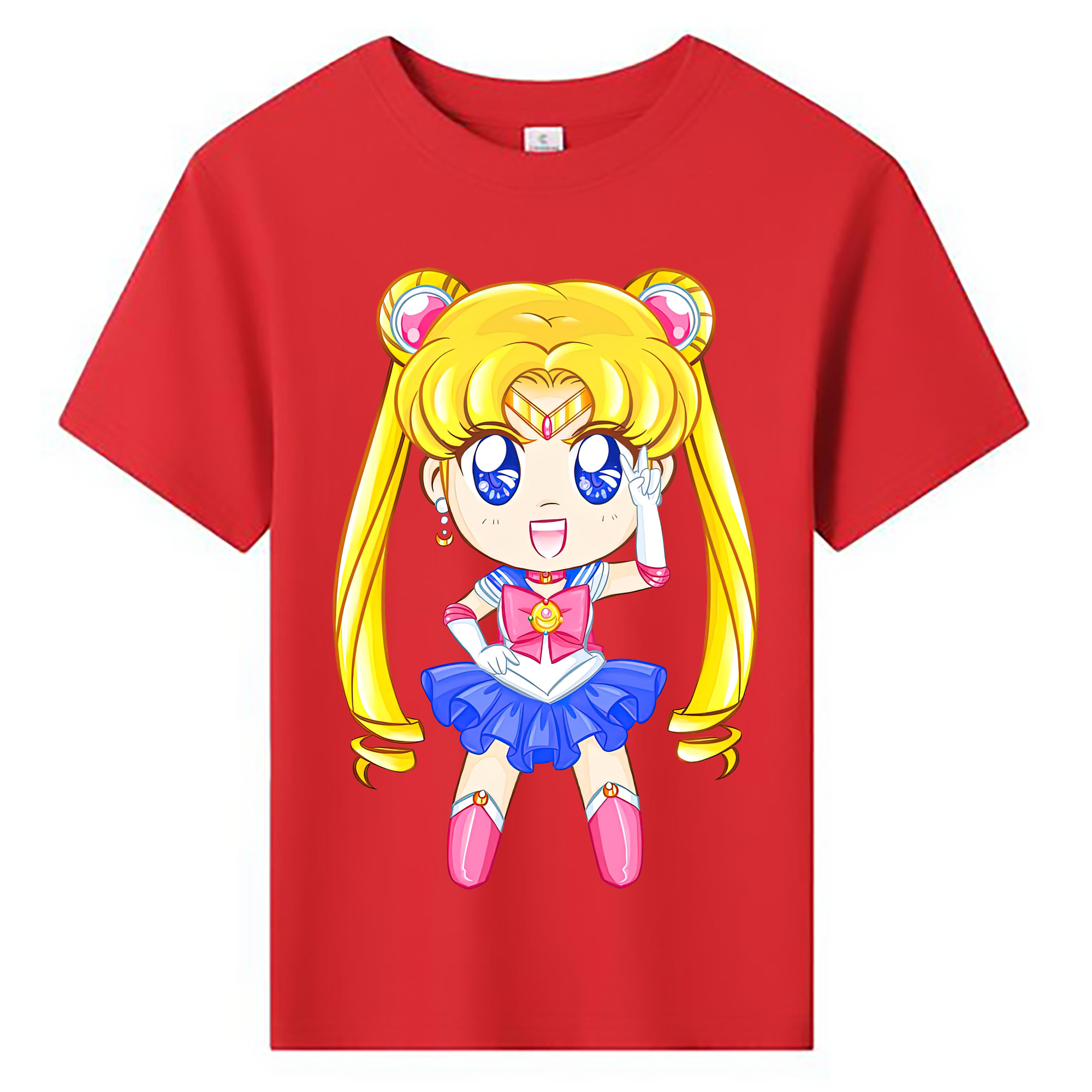 （画像用） 美少女戦士セーラームーン 月野 うさぎ つきの うさぎ Sailor Moon Tsukino Usagi 綿100％キッズTシャツ（フロントプリント）