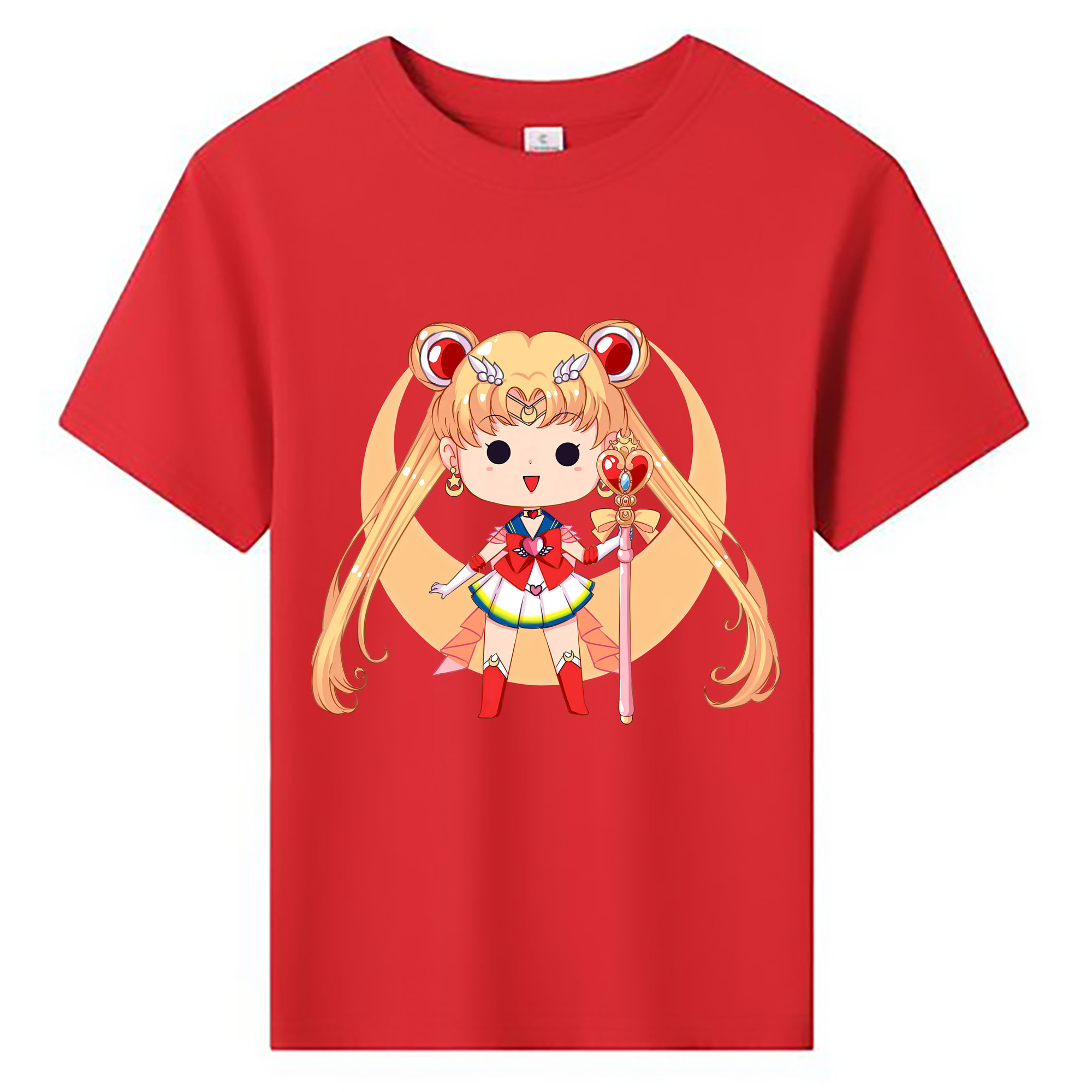 （画像用） 美少女戦士セーラームーン 月野 うさぎ つきの うさぎ Sailor Moon Tsukino Usagi 綿100％キッズTシャツ（フロントプリント）