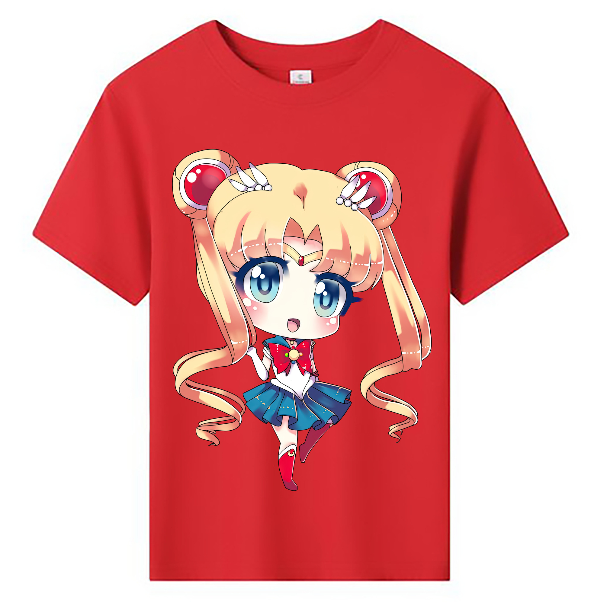（画像用） 美少女戦士セーラームーン 月野 うさぎ つきの うさぎ Sailor Moon Tsukino Usagi 綿100％キッズTシャツ（フロントプリント）