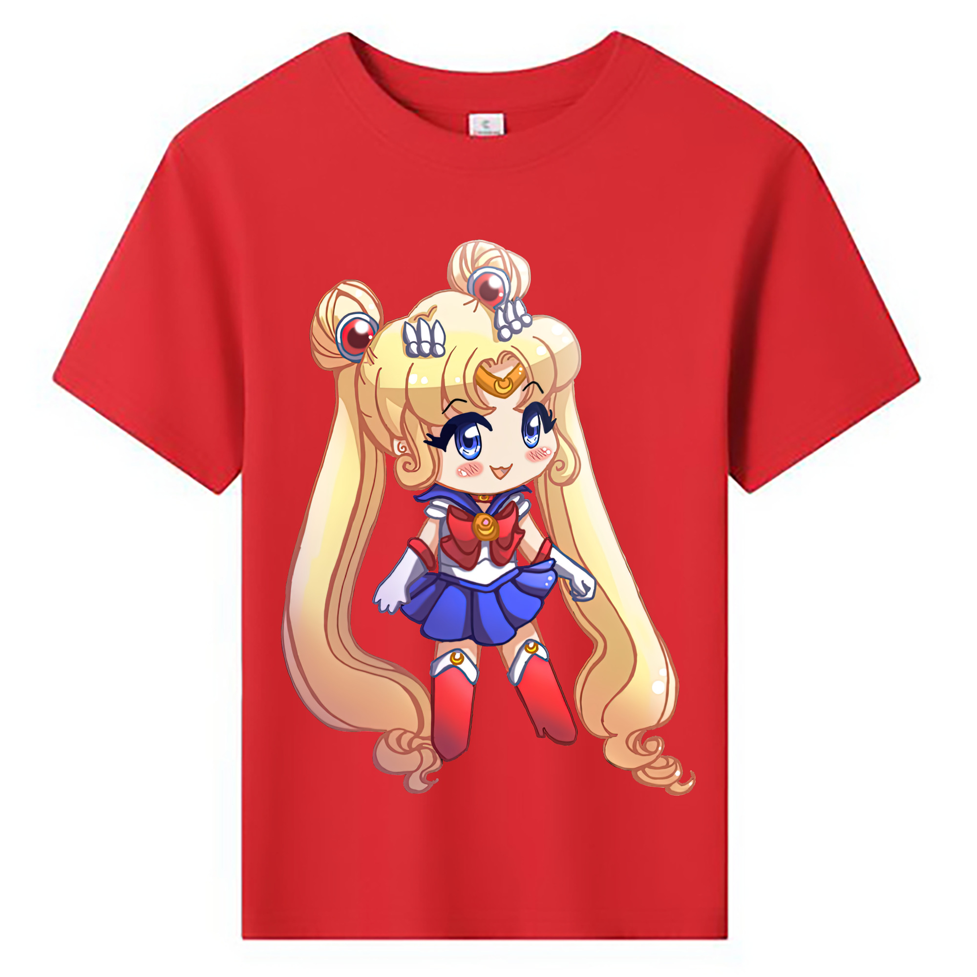 （画像用） 美少女戦士セーラームーン 月野 うさぎ つきの うさぎ Sailor Moon Tsukino Usagi 綿100％キッズTシャツ（フロントプリント）