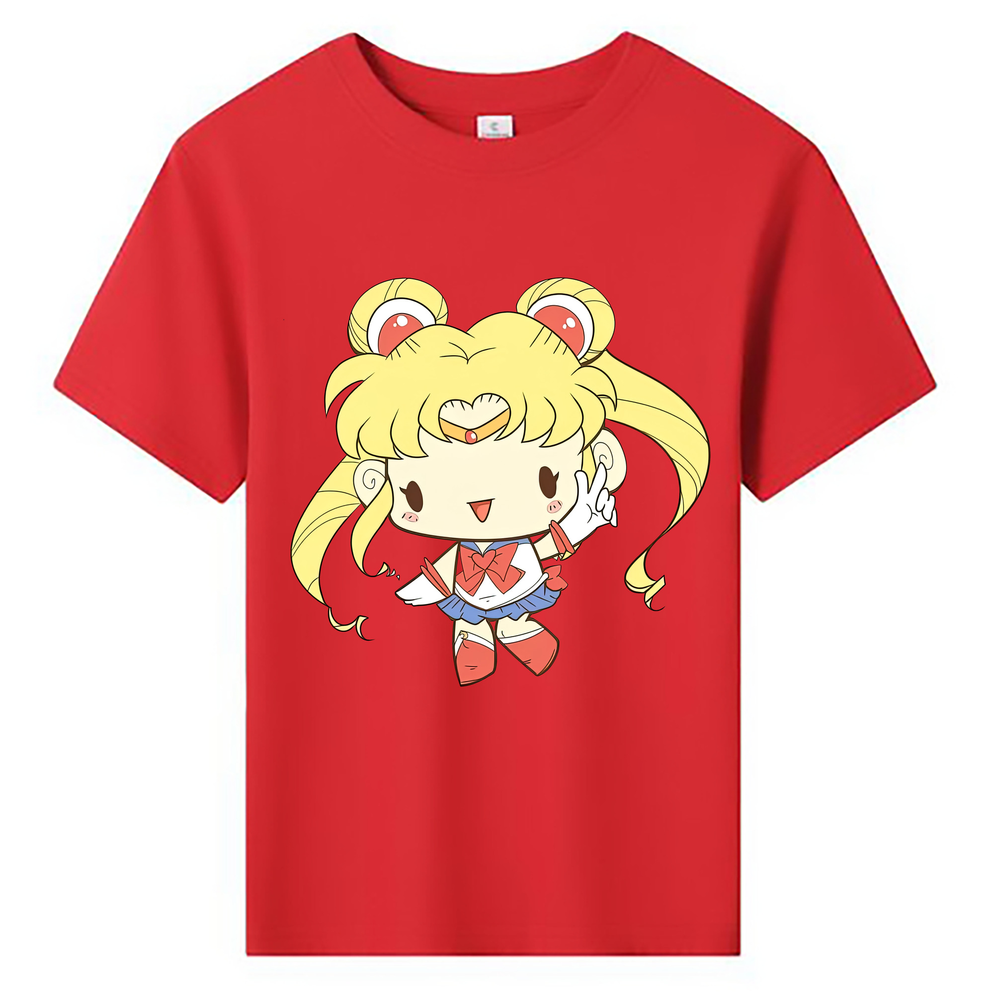 （画像用） 美少女戦士セーラームーン 月野 うさぎ つきの うさぎ Sailor Moon Tsukino Usagi 綿100％キッズTシャツ（フロントプリント）