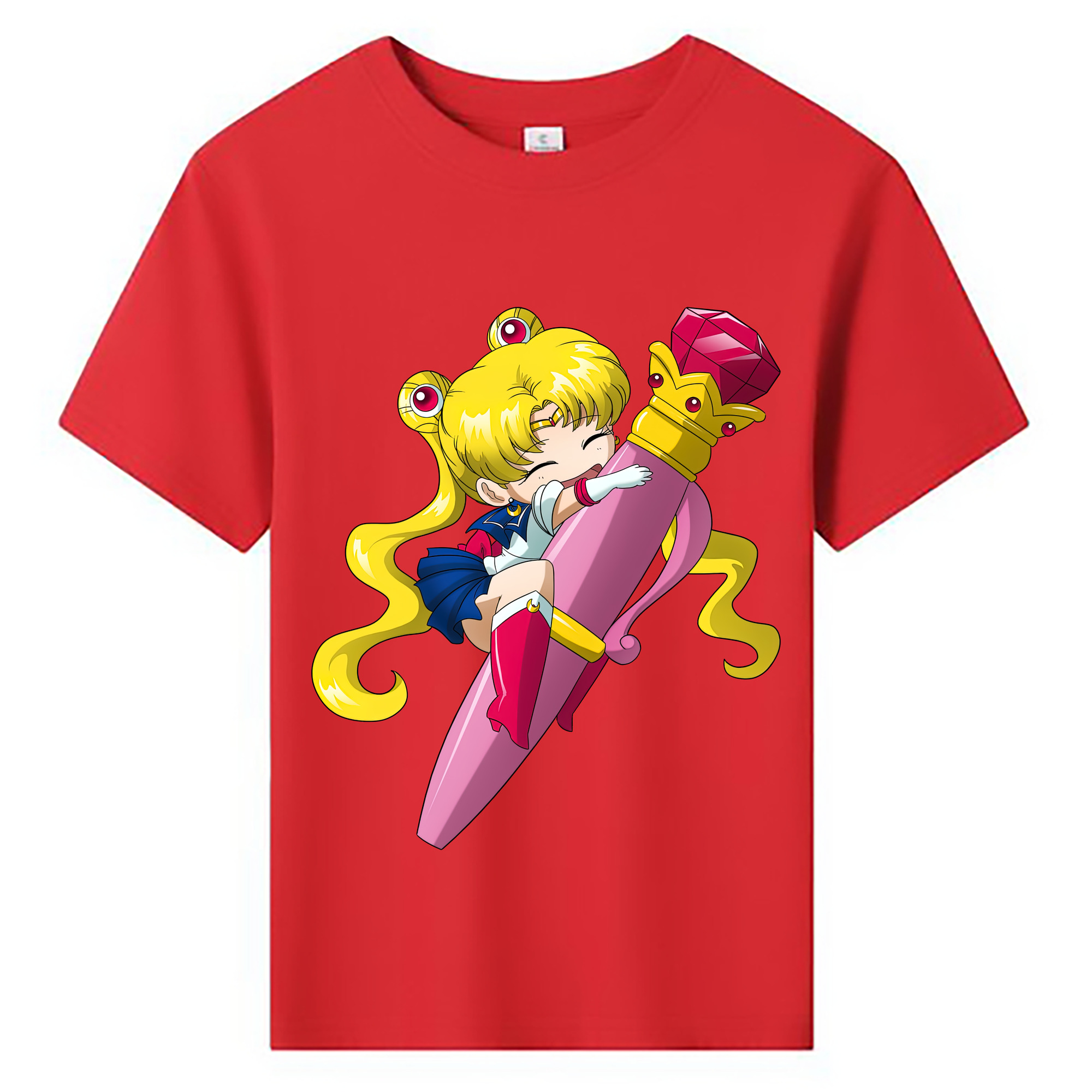 （画像用） 美少女戦士セーラームーン 月野 うさぎ つきの うさぎ Sailor Moon Tsukino Usagi 綿100％キッズTシャツ（フロントプリント）