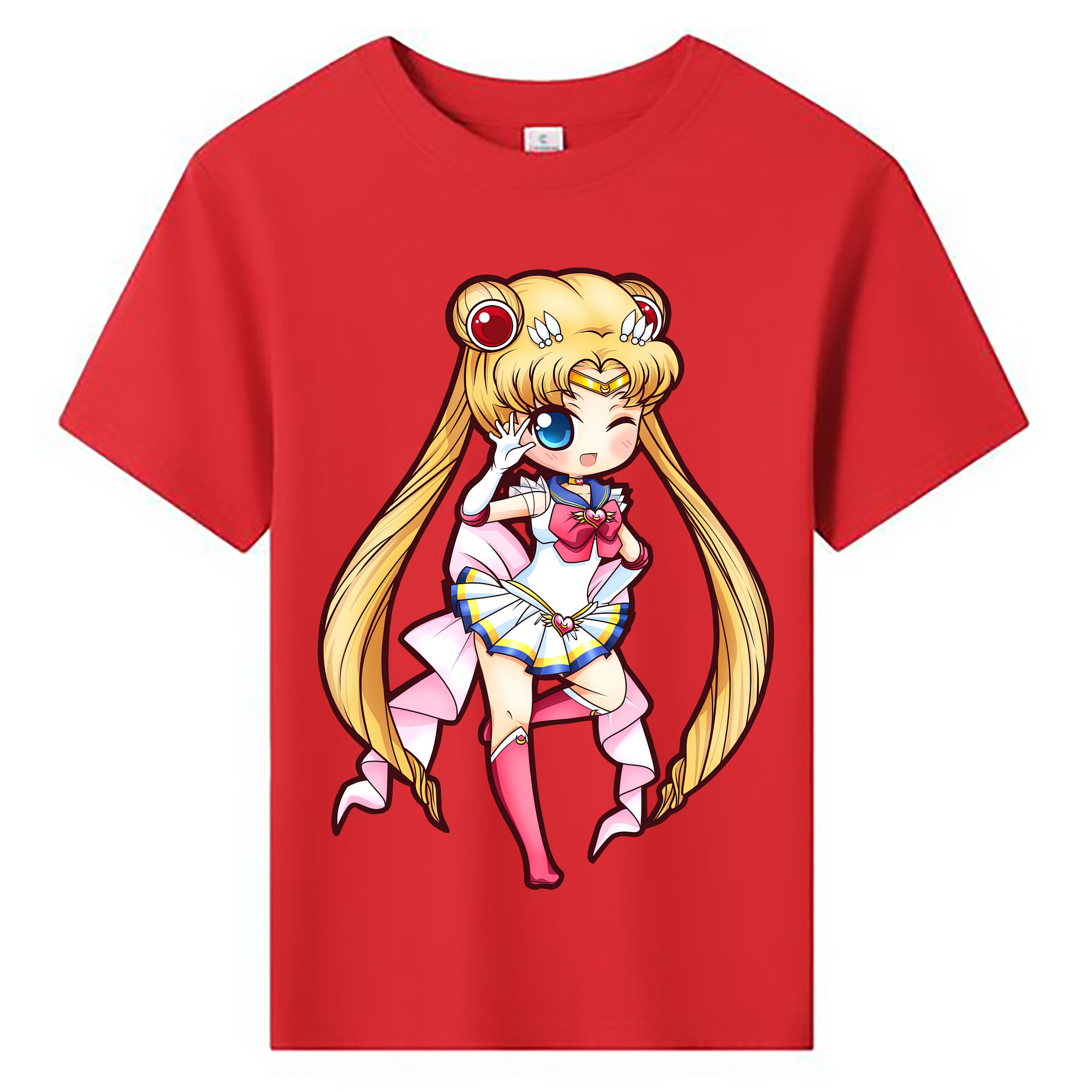 （画像用） 美少女戦士セーラームーン 月野 うさぎ つきの うさぎ Sailor Moon Tsukino Usagi 綿100％キッズTシャツ（フロントプリント）