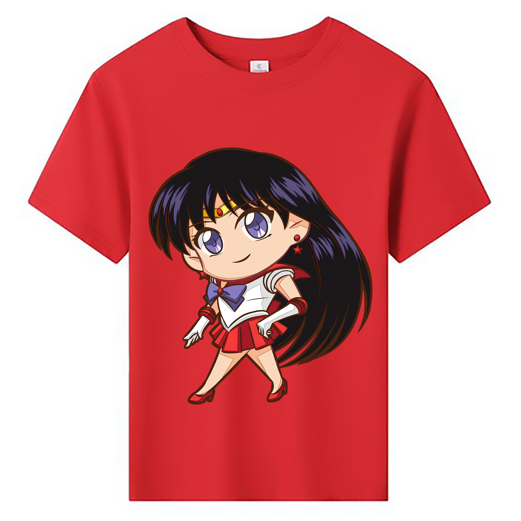 （画像用） 美少女戦士セーラームーン 火野レイ ひの レイ Sailor Moon Hino Rei （セーラーマーズ,Sailor Mars） 綿100％キッズTシャツ（フロントプリント）