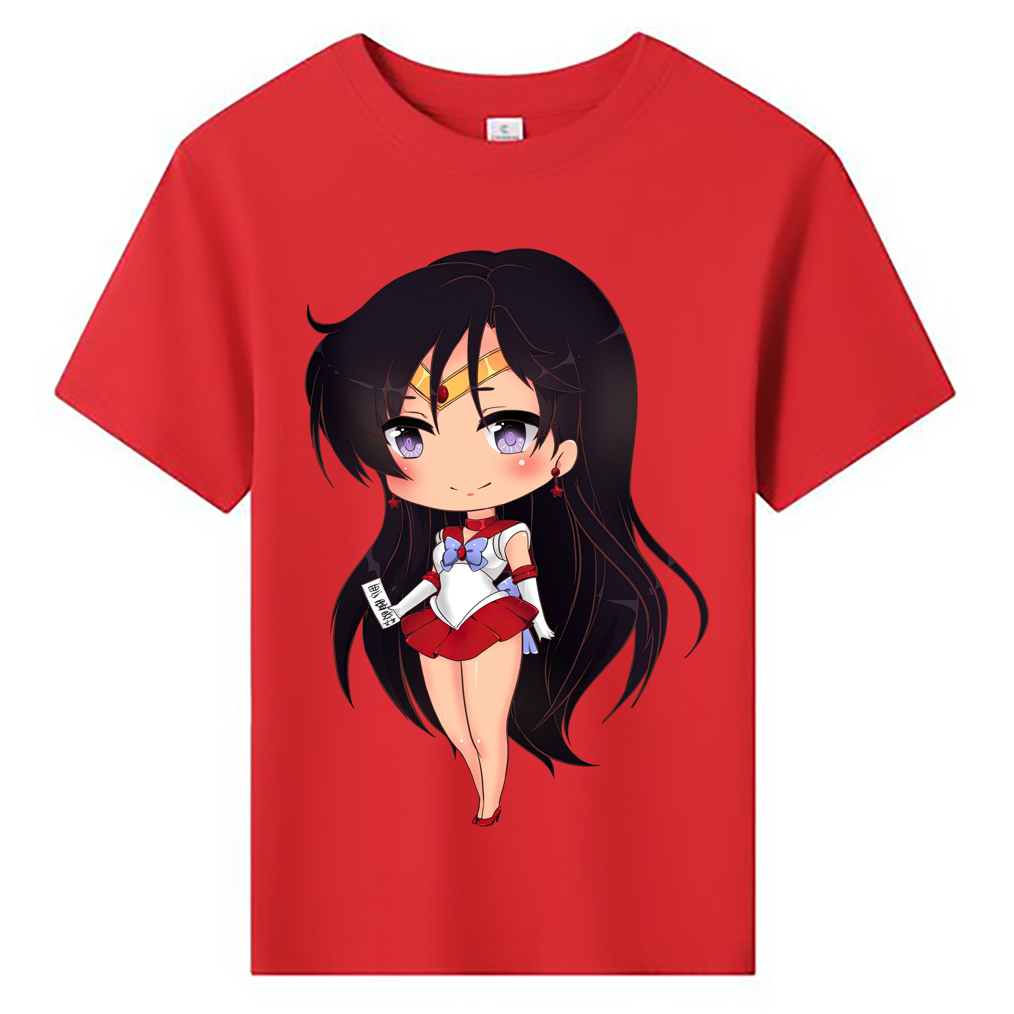（画像用） 美少女戦士セーラームーン 火野レイ ひの レイ Sailor Moon Hino Rei （セーラーマーズ,Sailor Mars） 綿100％キッズTシャツ（フロントプリント）