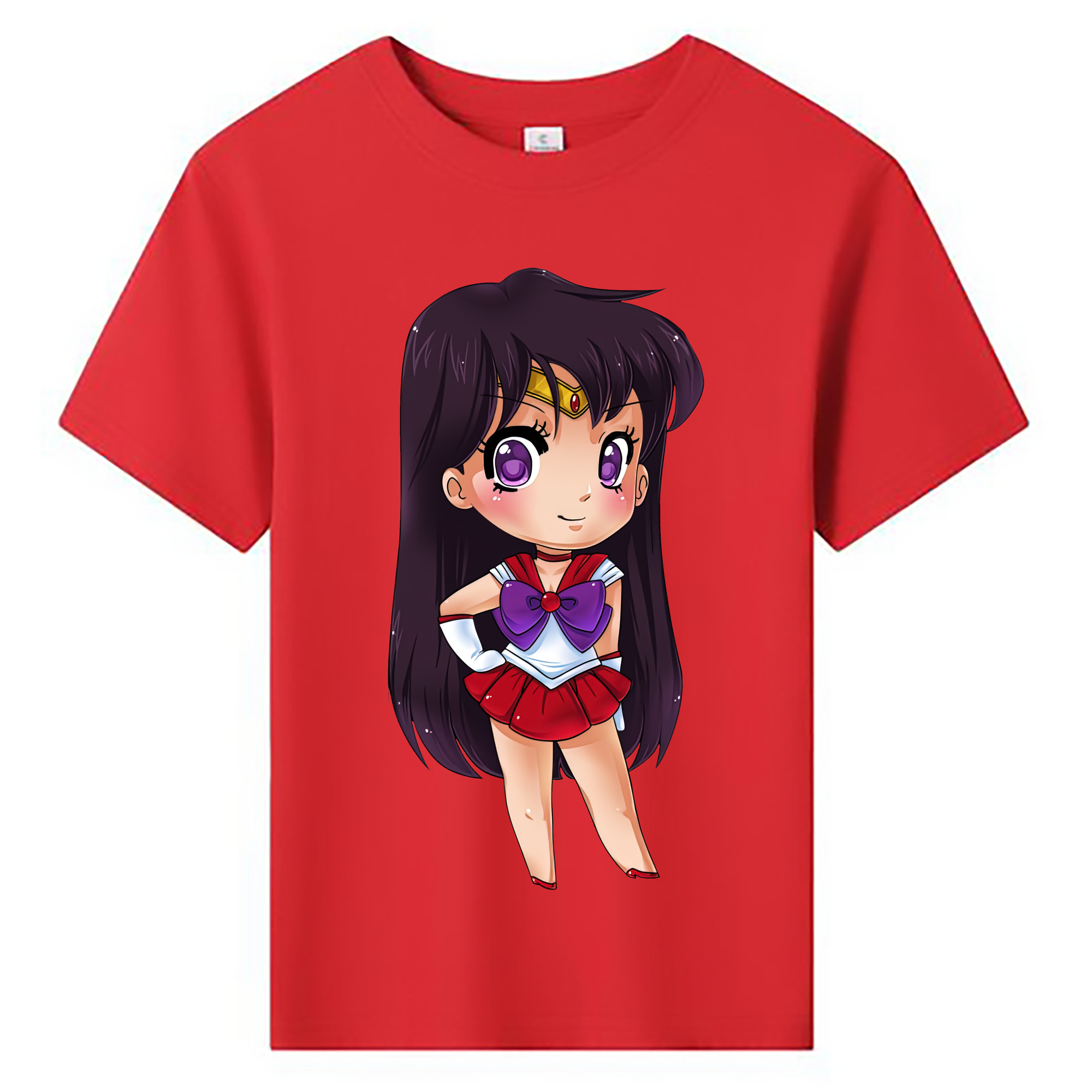 （画像用） 美少女戦士セーラームーン 火野レイ ひの レイ Sailor Moon Hino Rei （セーラーマーズ,Sailor Mars） 綿100％キッズTシャツ（フロントプリント）