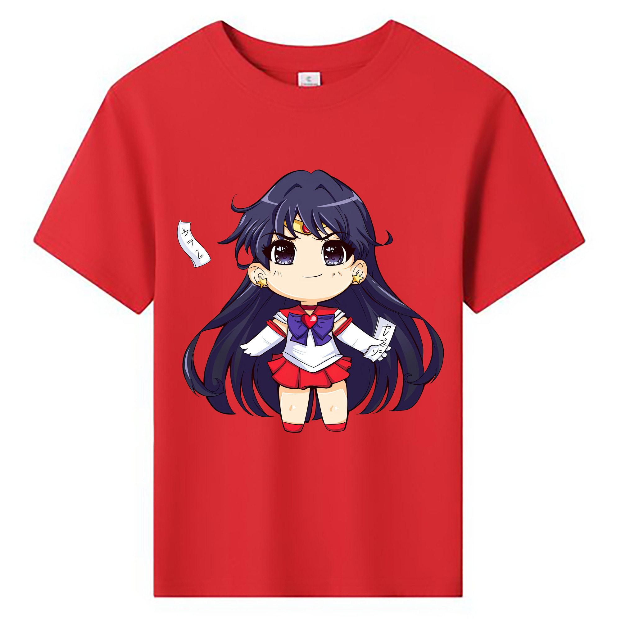 （画像用） 美少女戦士セーラームーン 火野レイ ひの レイ Sailor Moon Hino Rei （セーラーマーズ,Sailor Mars） 綿100％キッズTシャツ（フロントプリント）
