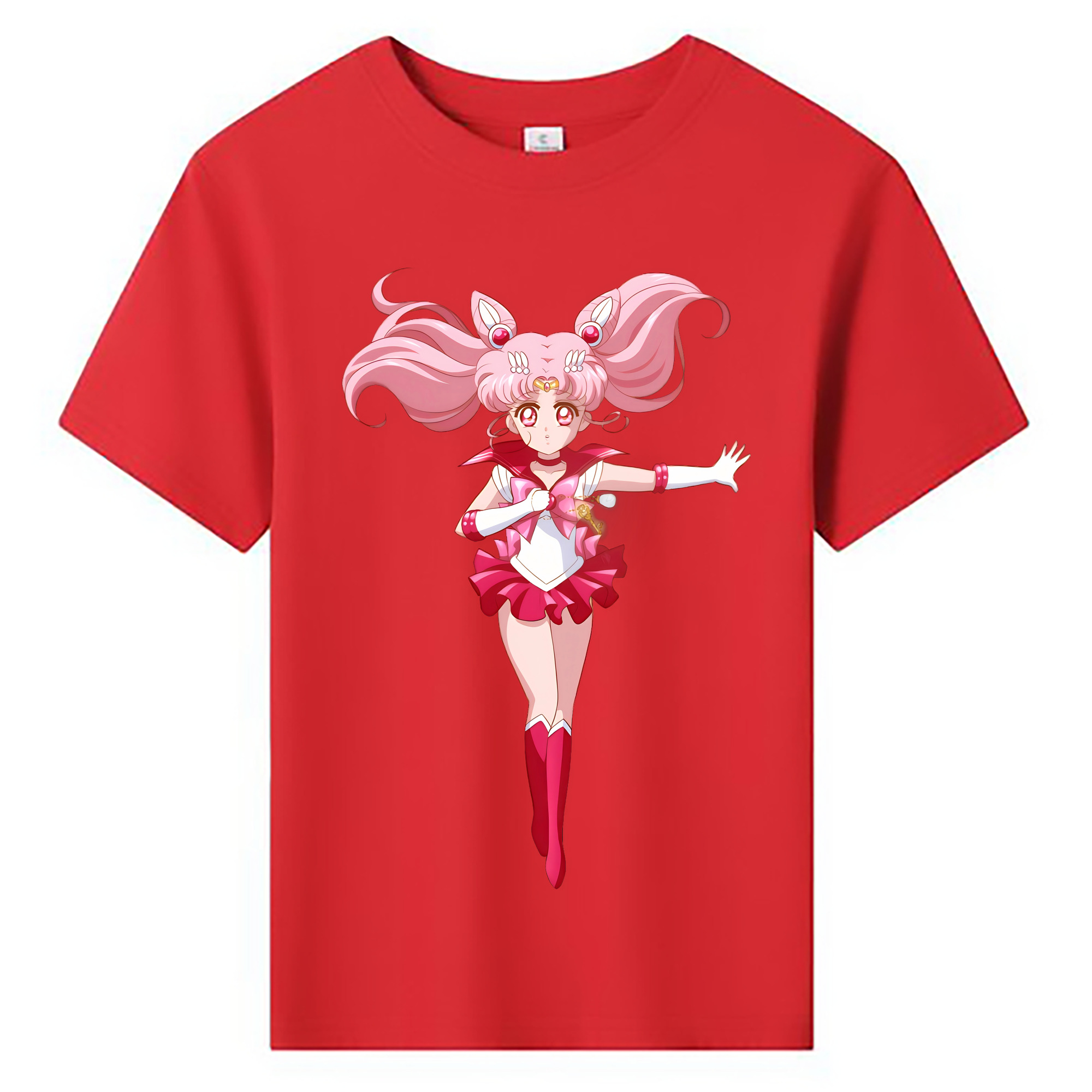（画像用） 美少女戦士セーラームーン ちびうさ Sailor Moon Chibiusa Tsukino Usagi Small Lady Serenity 綿100％キッズTシャツ（フロントプリント）