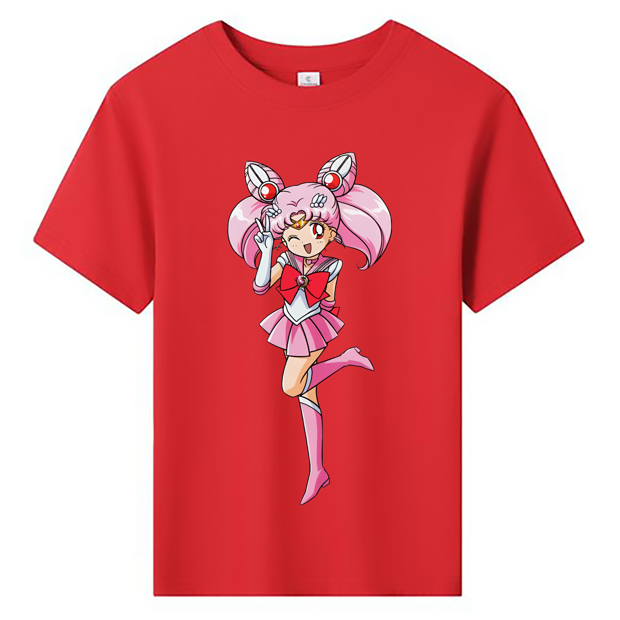 （画像用） 美少女戦士セーラームーン ちびうさ Sailor Moon Chibiusa Tsukino Usagi Small Lady Serenity 綿100％キッズTシャツ（フロントプリント）