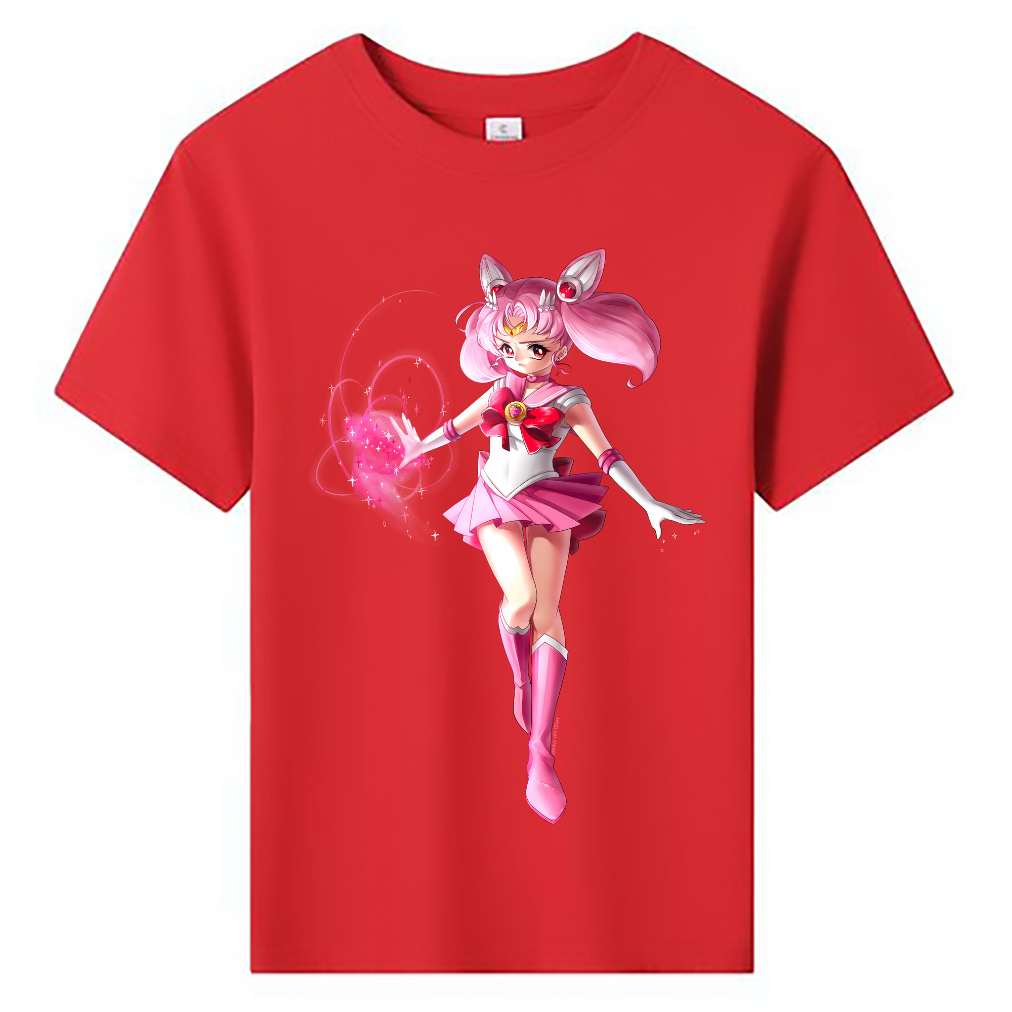 （画像用） 美少女戦士セーラームーン ちびうさ Sailor Moon Chibiusa Tsukino Usagi Small Lady Serenity 綿100％キッズTシャツ（フロントプリント）