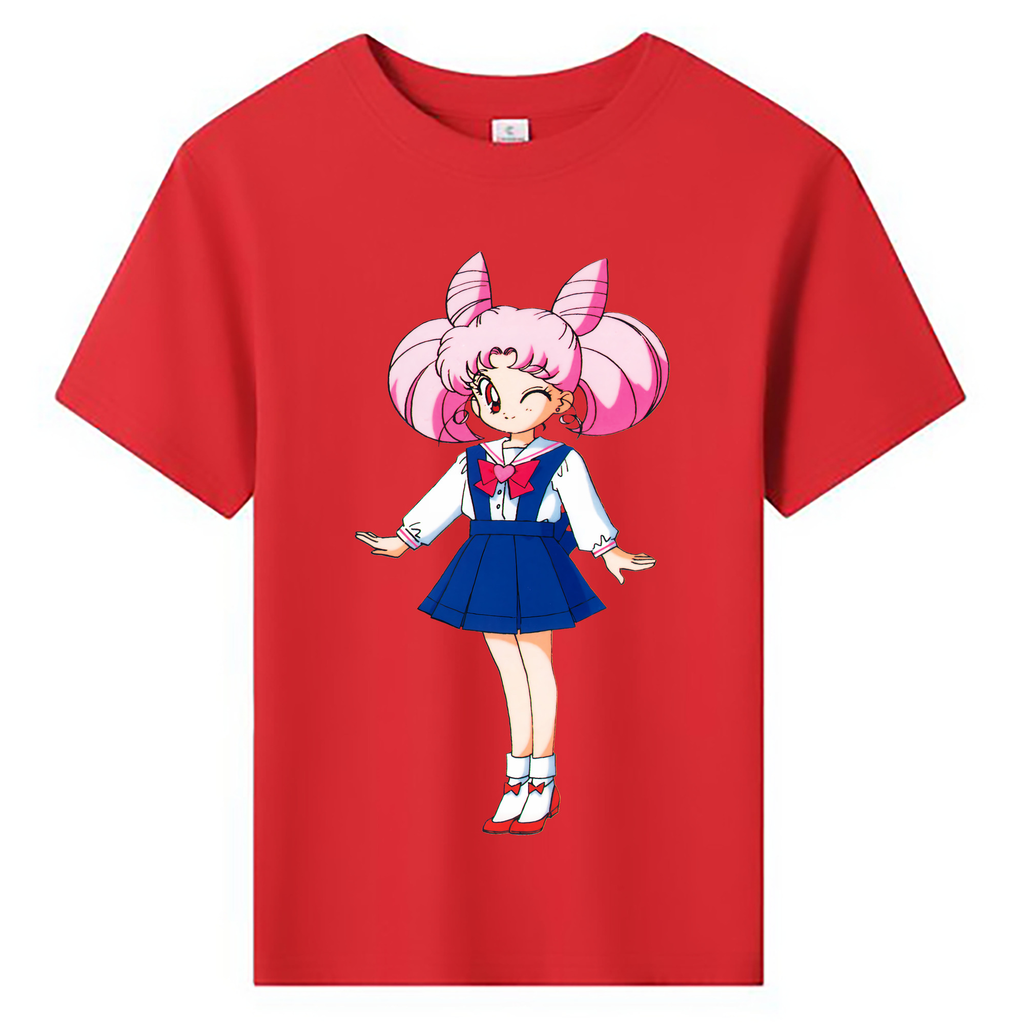 （画像用） 美少女戦士セーラームーン ちびうさ Sailor Moon Chibiusa Tsukino Usagi Small Lady Serenity 綿100％キッズTシャツ（フロントプリント）