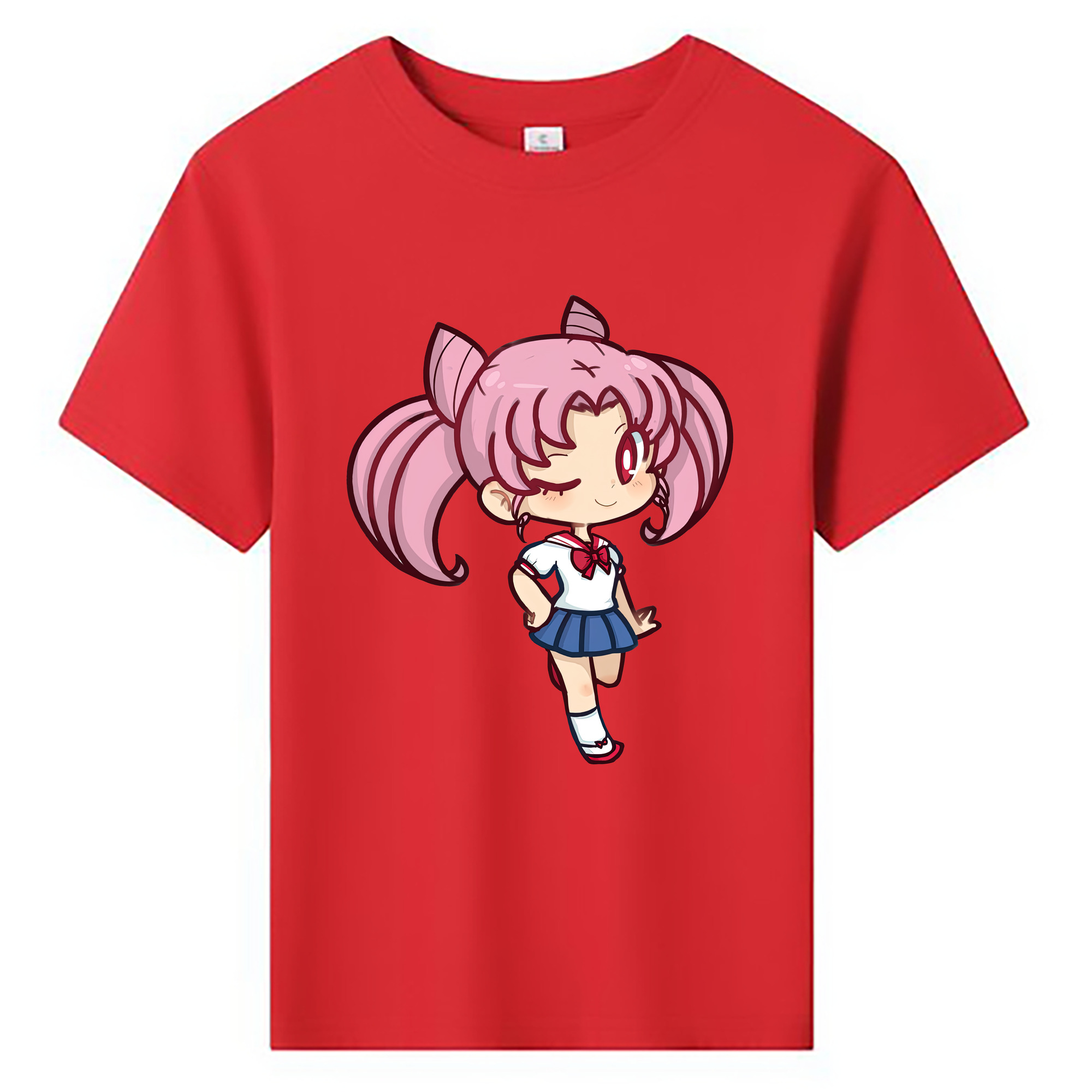 （画像用） 美少女戦士セーラームーン ちびうさ Sailor Moon Chibiusa Tsukino Usagi Small Lady Serenity 綿100％キッズTシャツ（フロントプリント）