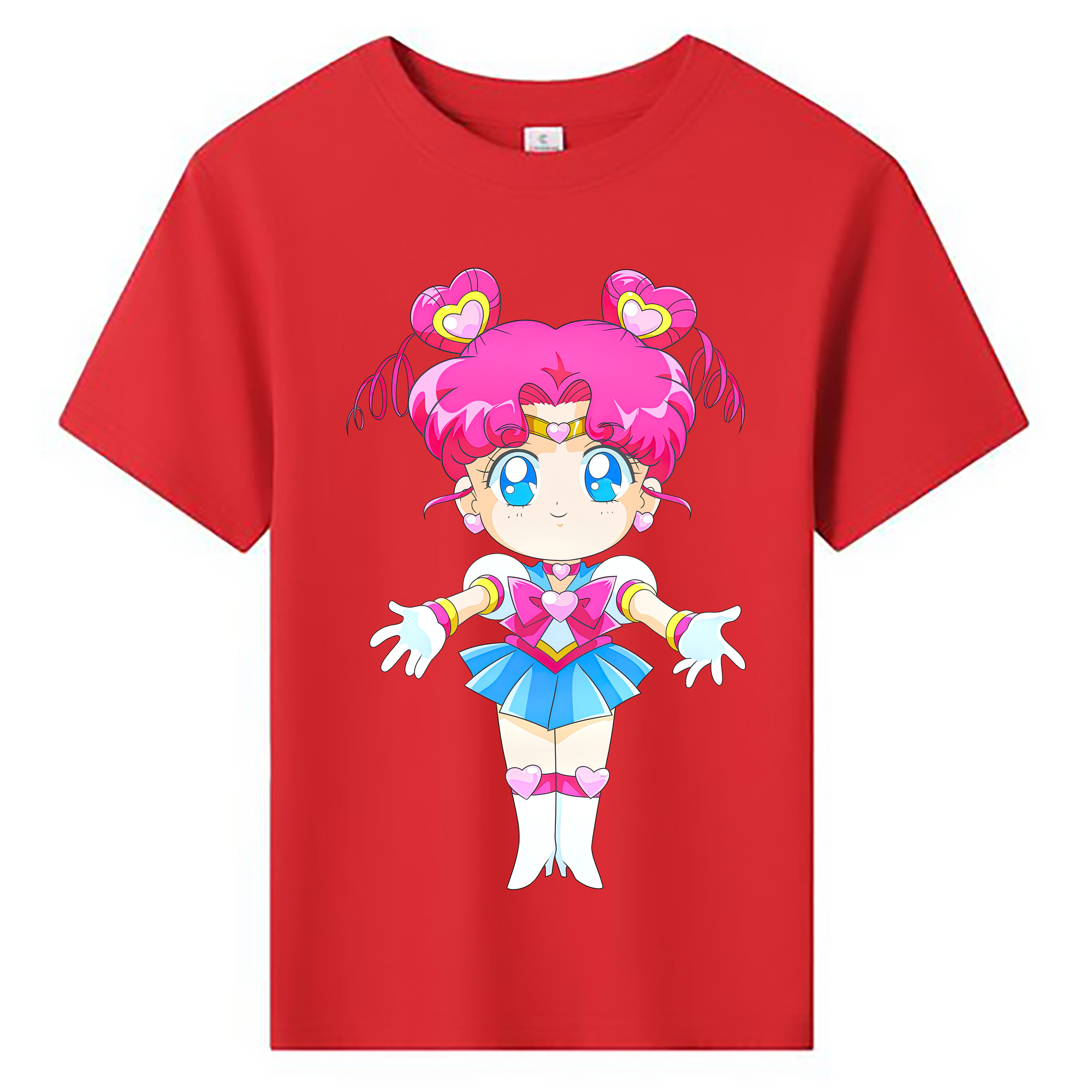 （画像用） 美少女戦士セーラームーン ちびうさ Sailor Moon Chibiusa Tsukino Usagi Small Lady Serenity 綿100％キッズTシャツ（フロントプリント）
