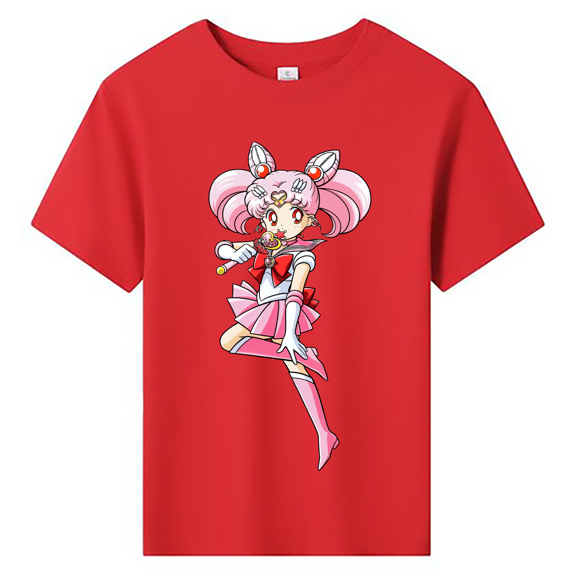 （画像用） 美少女戦士セーラームーン ちびうさ Sailor Moon Chibiusa Tsukino Usagi Small Lady Serenity 綿100％キッズTシャツ（フロントプリント）