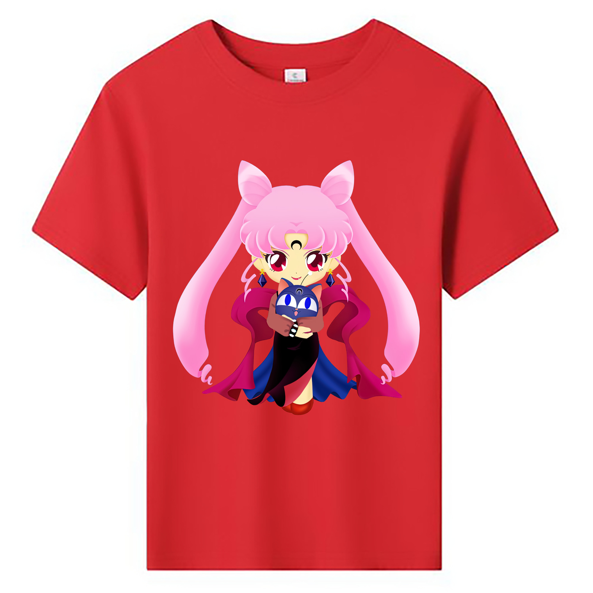 （画像用） 美少女戦士セーラームーン ちびうさ Sailor Moon Chibiusa Tsukino Usagi Small Lady Serenity 綿100％キッズTシャツ（フロントプリント）