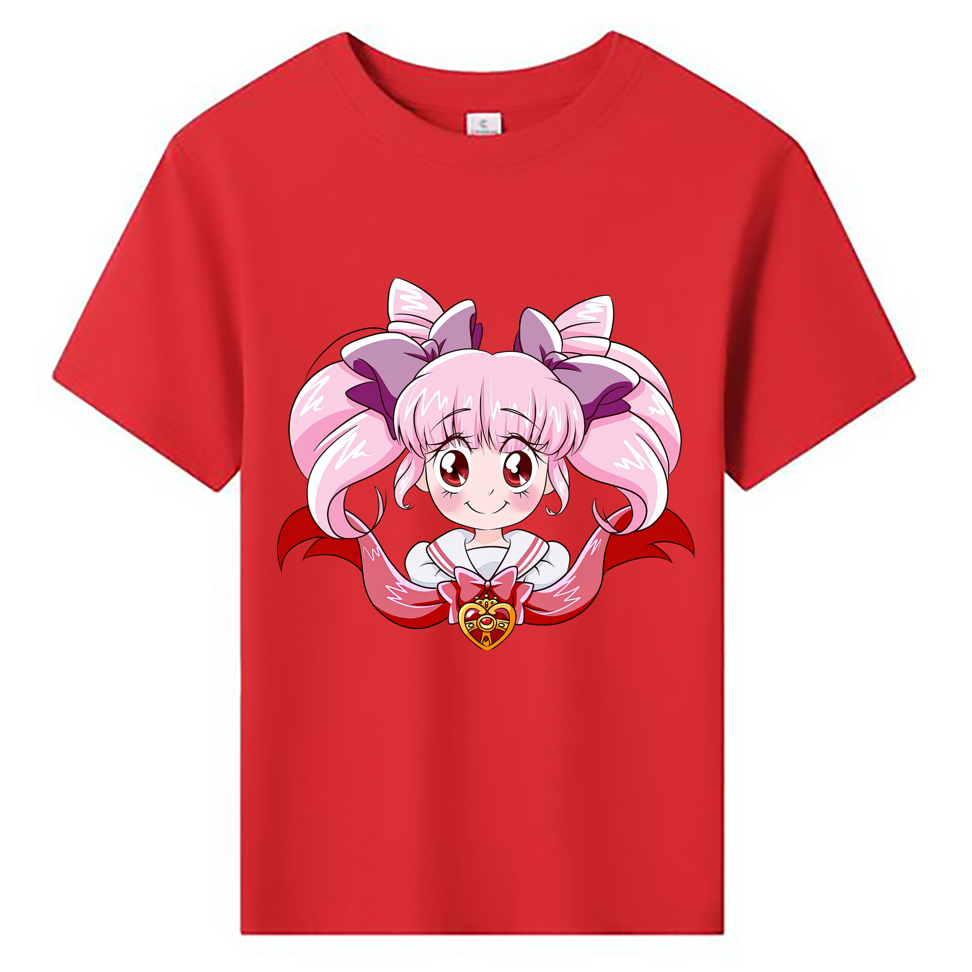 （画像用） 美少女戦士セーラームーン ちびうさ Sailor Moon Chibiusa Tsukino Usagi Small Lady Serenity 綿100％キッズTシャツ（フロントプリント）
