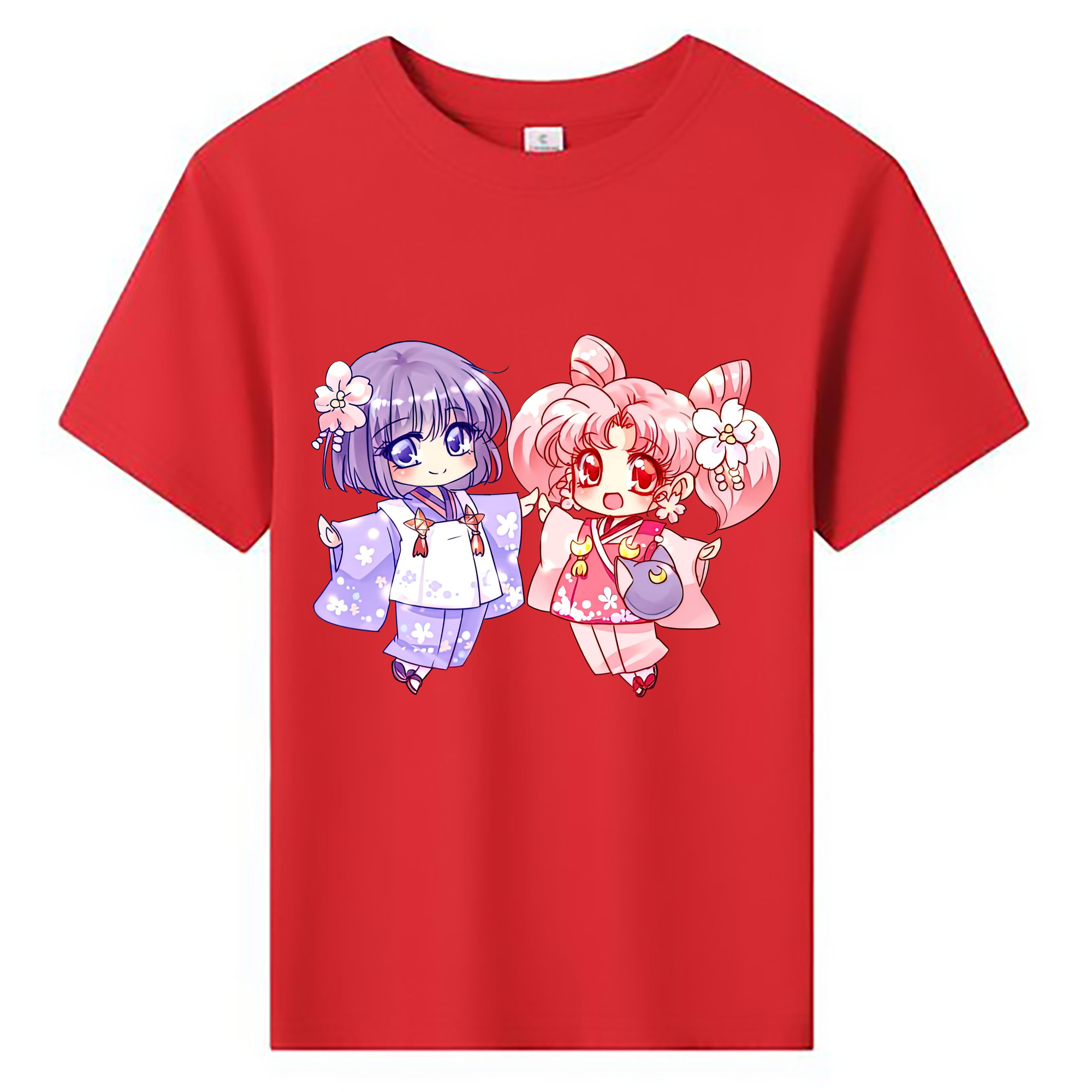 （画像用） 美少女戦士セーラームーン ちびうさ Sailor Moon Chibiusa Tsukino Usagi Small Lady Serenity 綿100％キッズTシャツ（フロントプリント）