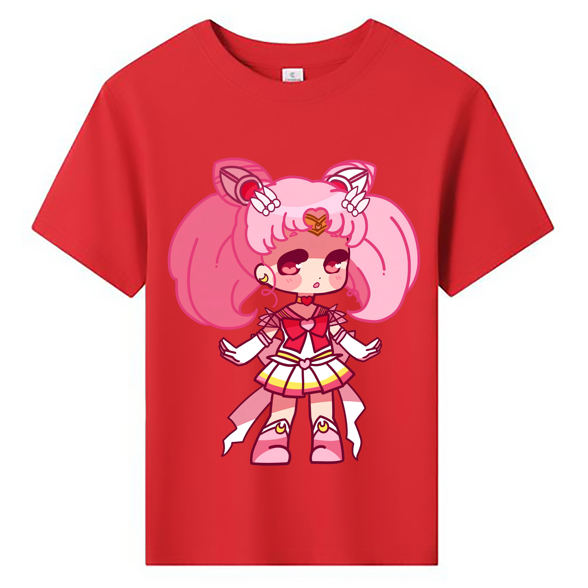 （画像用） 美少女戦士セーラームーン ちびうさ Sailor Moon Chibiusa Tsukino Usagi Small Lady Serenity 綿100％キッズTシャツ（フロントプリント）