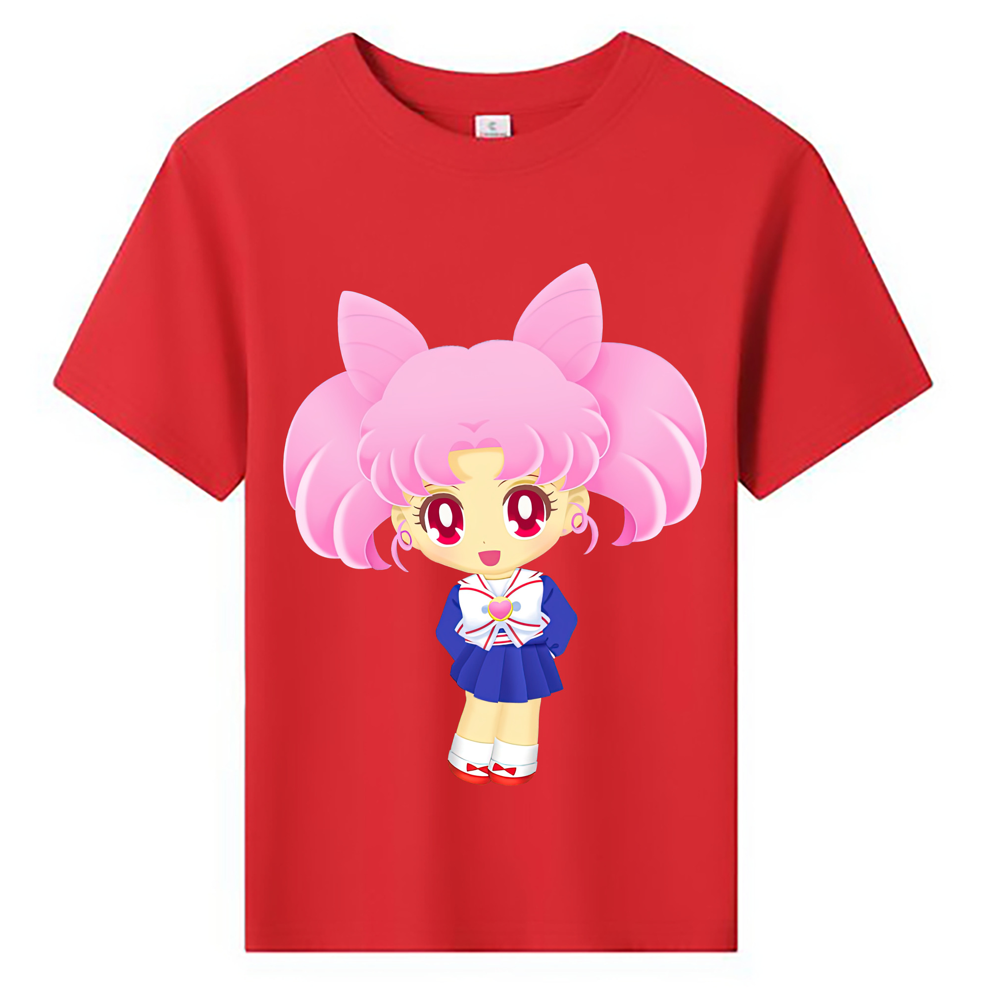 （画像用） 美少女戦士セーラームーン ちびうさ Sailor Moon Chibiusa Tsukino Usagi Small Lady Serenity 綿100％キッズTシャツ（フロントプリント）