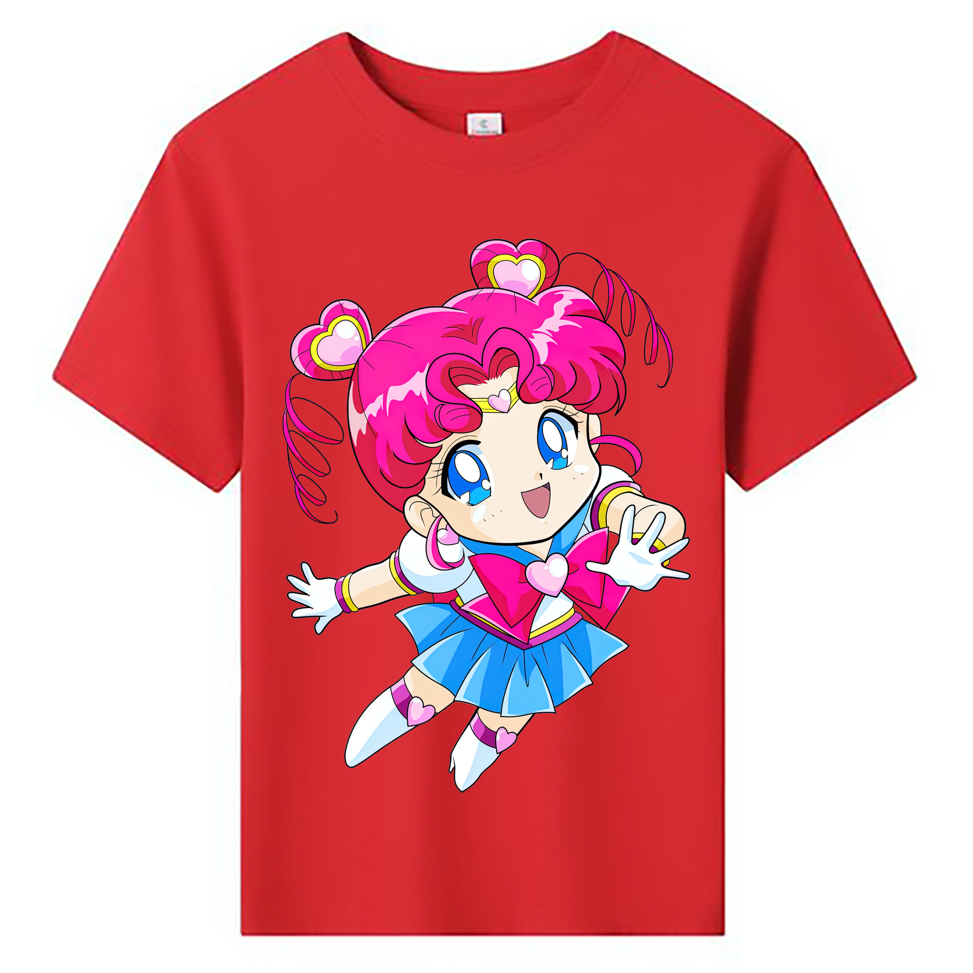 （画像用） 美少女戦士セーラームーン ちびうさ Sailor Moon Chibiusa Tsukino Usagi Small Lady Serenity 綿100％キッズTシャツ（フロントプリント）