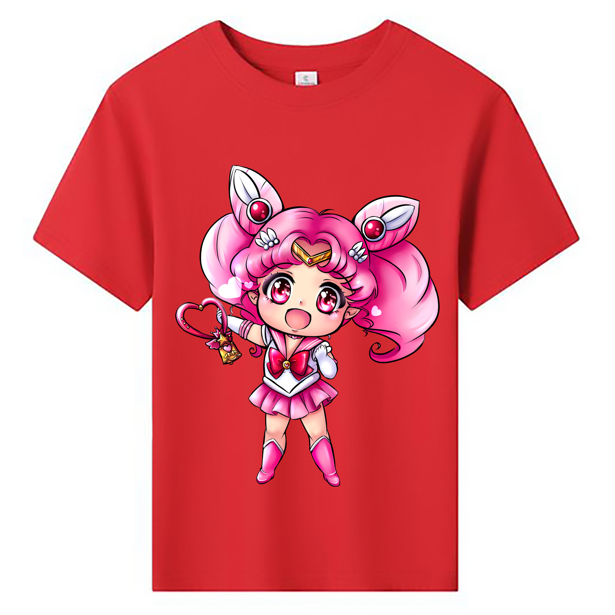 （画像用） 美少女戦士セーラームーン ちびうさ Sailor Moon Chibiusa Tsukino Usagi Small Lady Serenity 綿100％キッズTシャツ（フロントプリント）