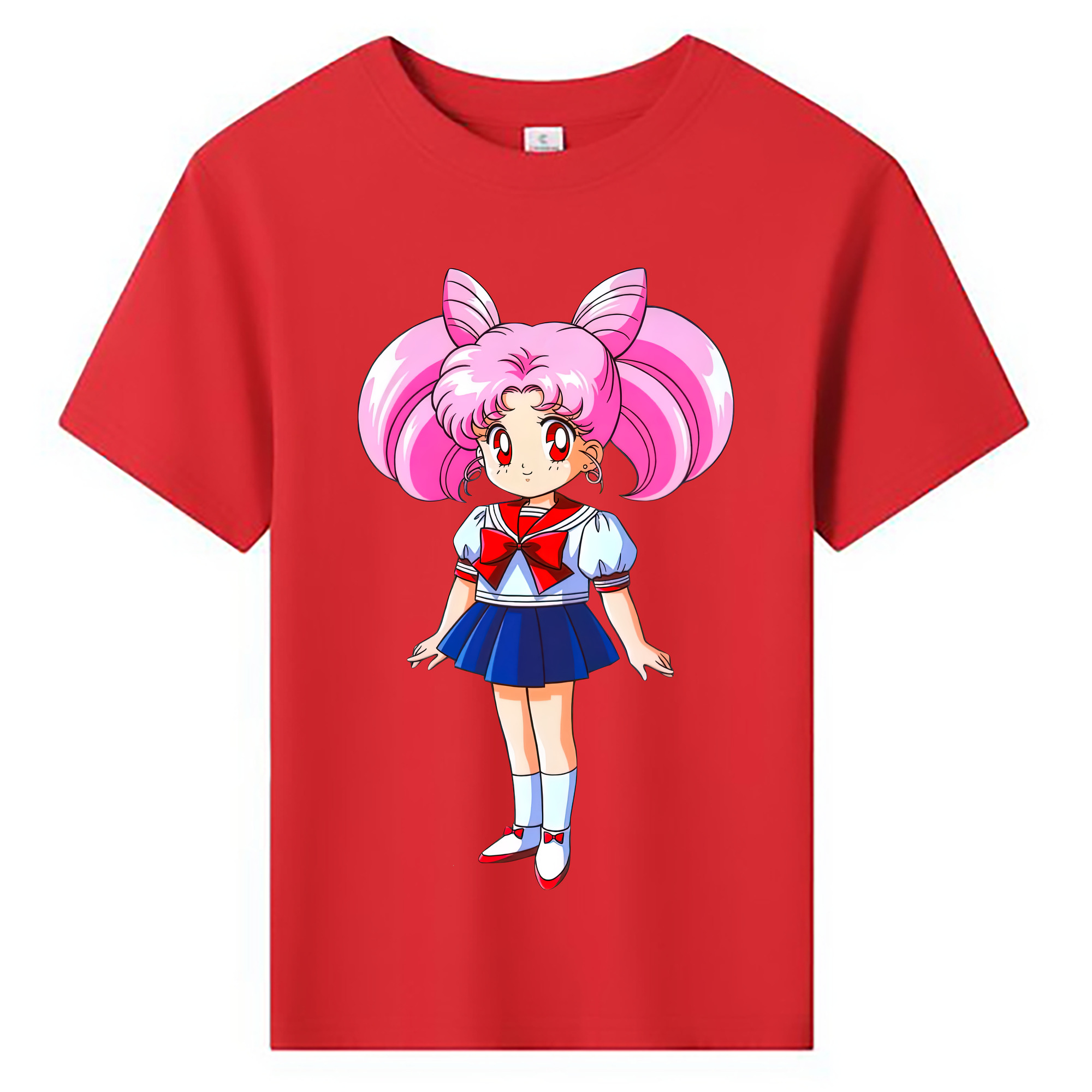 （画像用） 美少女戦士セーラームーン ちびうさ Sailor Moon Chibiusa Tsukino Usagi Small Lady Serenity 綿100％キッズTシャツ（フロントプリント）