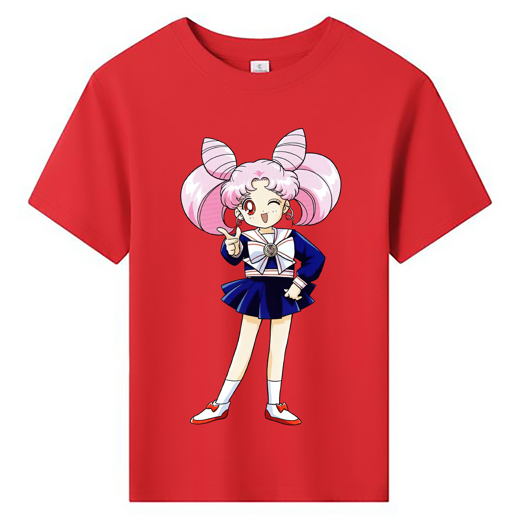 （画像用） 美少女戦士セーラームーン ちびうさ Sailor Moon Chibiusa Tsukino Usagi Small Lady Serenity 綿100％キッズTシャツ（フロントプリント）