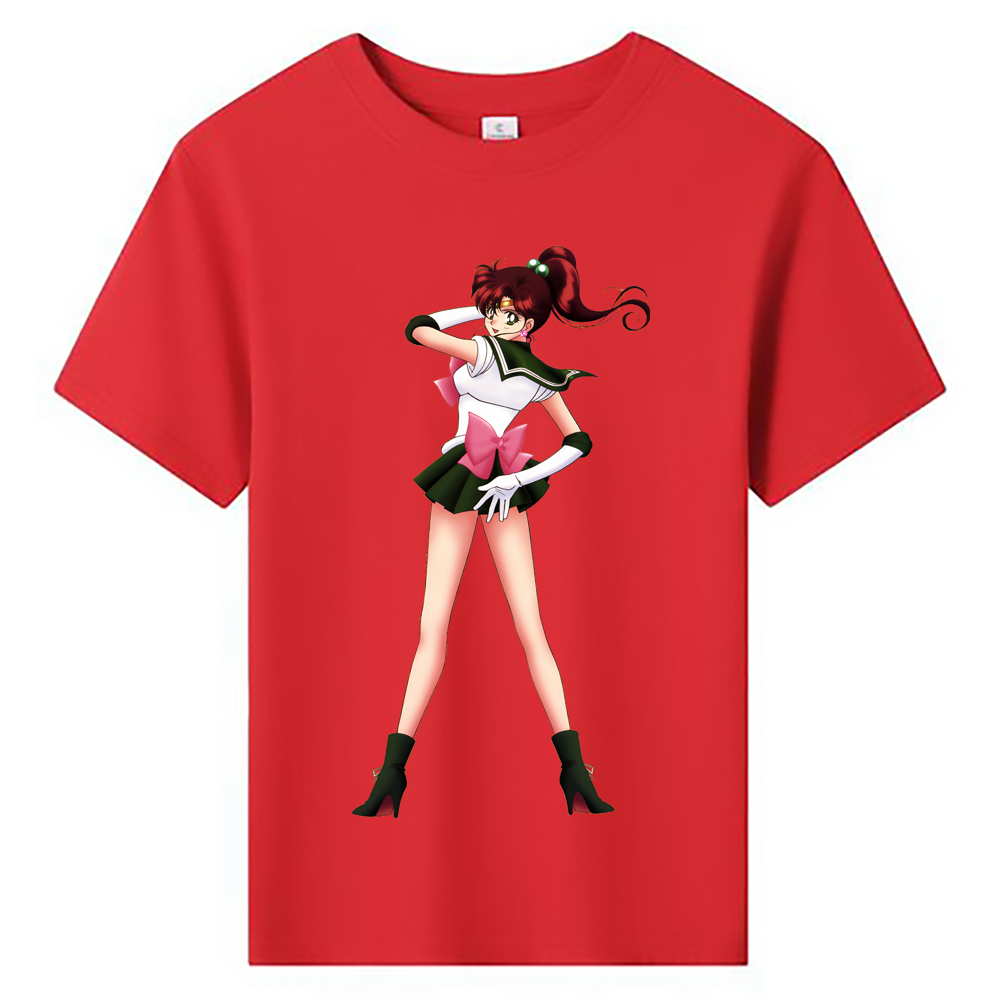 （画像用） 美少女戦士セーラームーン 木野 まこと きの まこと Sailor Moon Kino Makoto （セーラージュピター；Sailor Jupiter） 綿100％キッズTシャツ（フロントプリント）
