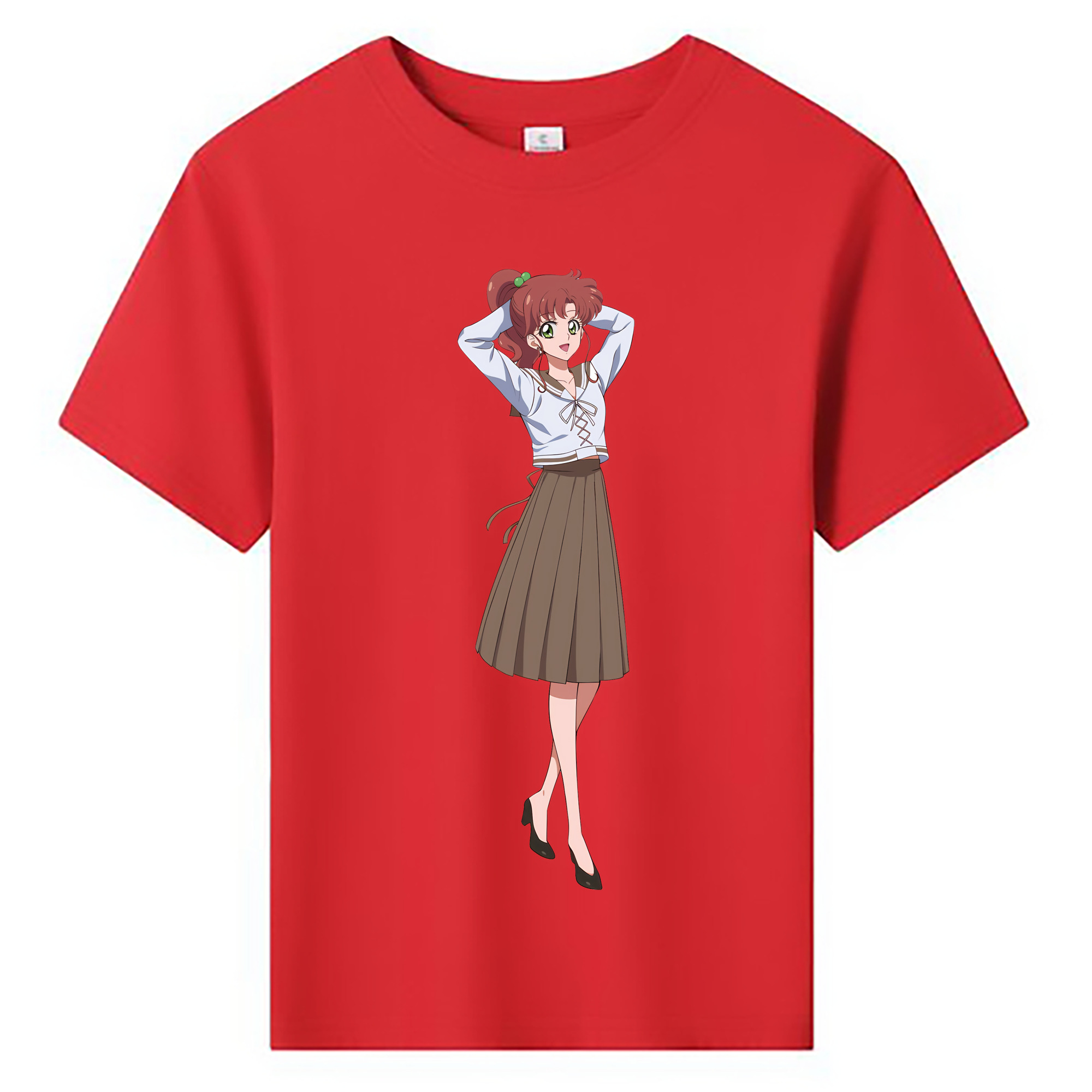 （画像用） 美少女戦士セーラームーン 木野 まこと きの まこと Sailor Moon Kino Makoto （セーラージュピター；Sailor Jupiter） 綿100％キッズTシャツ（フロントプリント）
