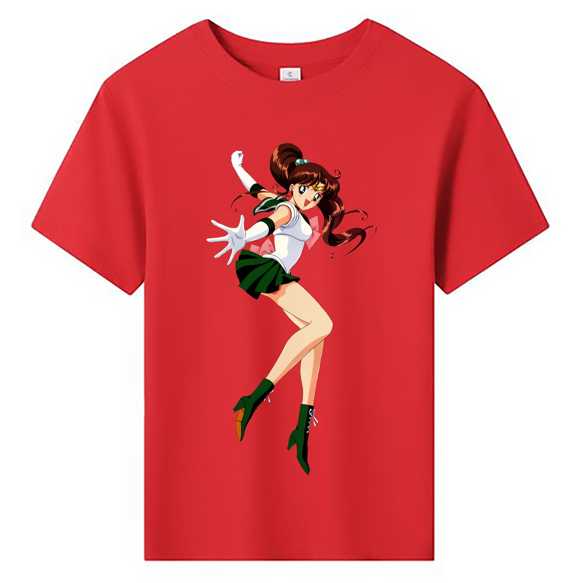 （画像用） 美少女戦士セーラームーン 木野 まこと きの まこと Sailor Moon Kino Makoto （セーラージュピター；Sailor Jupiter） 綿100％キッズTシャツ（フロントプリント）