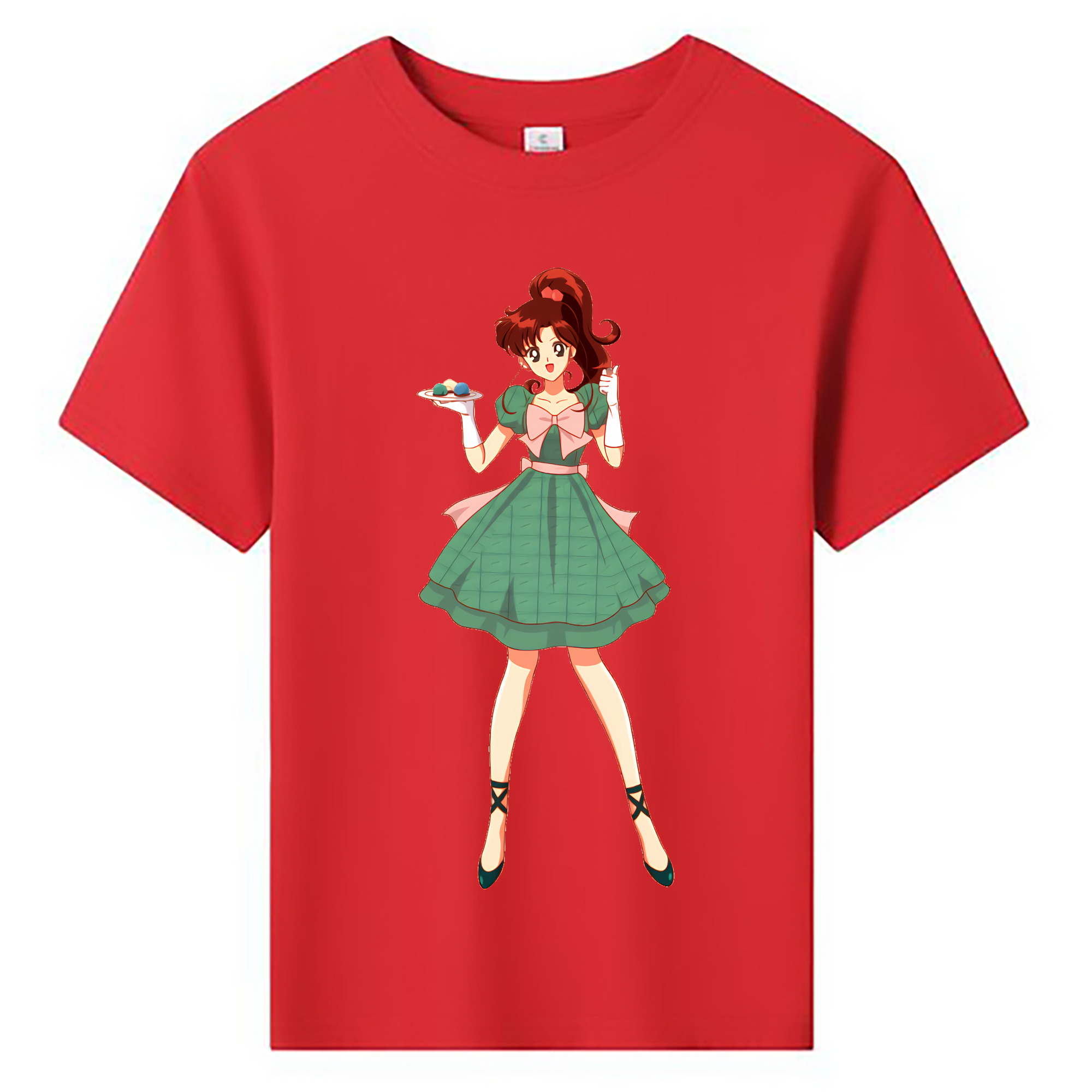 （画像用） 美少女戦士セーラームーン 木野 まこと きの まこと Sailor Moon Kino Makoto （セーラージュピター；Sailor Jupiter） 綿100％キッズTシャツ（フロントプリント）