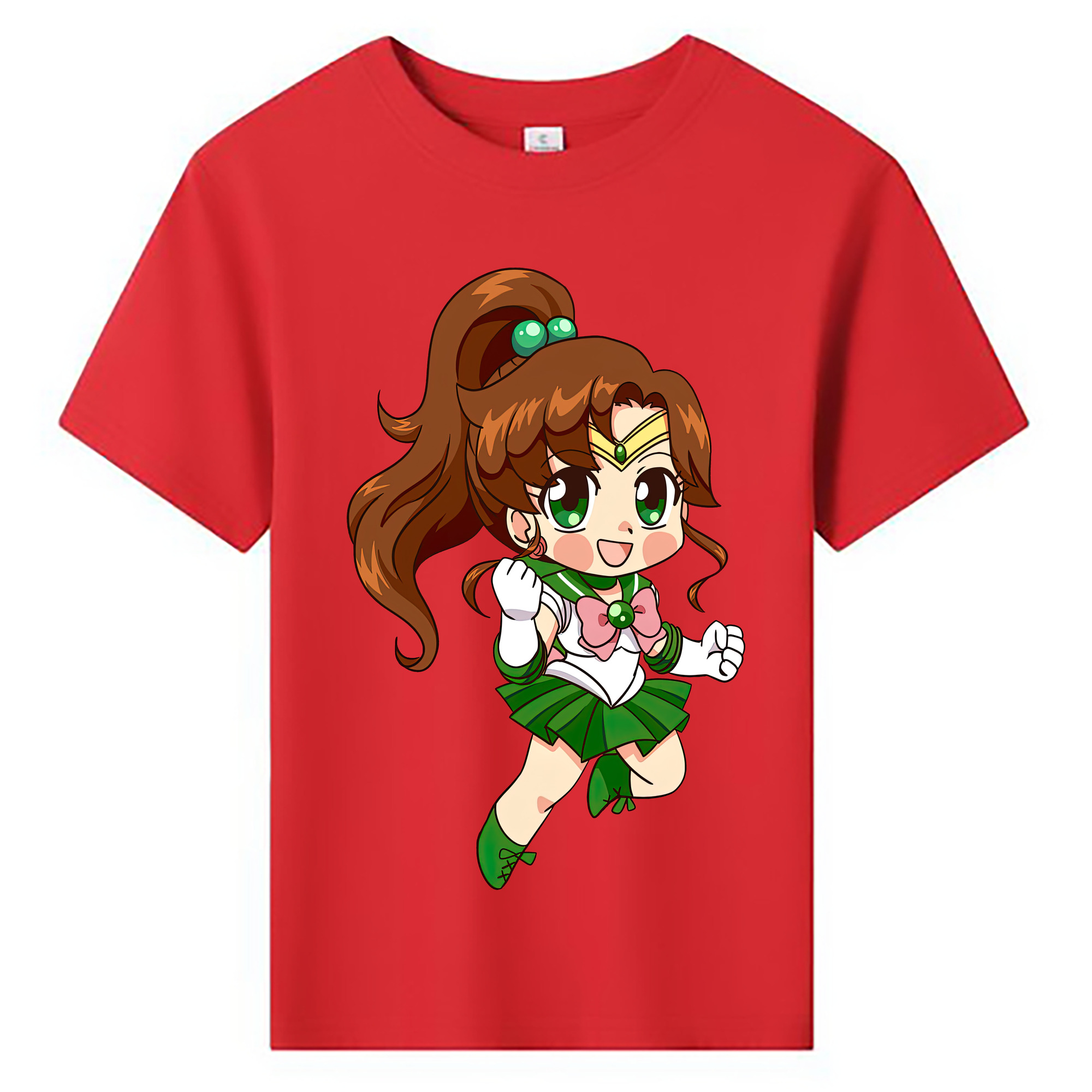 （画像用） 美少女戦士セーラームーン 木野 まこと きの まこと Sailor Moon Kino Makoto （セーラージュピター；Sailor Jupiter） 綿100％キッズTシャツ（フロントプリント）