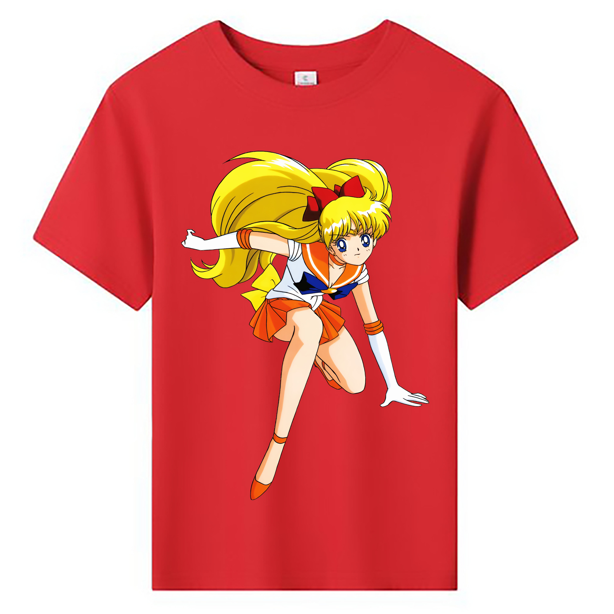 （画像用） 美少女戦士セーラームーン 愛野 美奈子 あいの みなこ Sailor Moon Aino Minako 綿100％キッズTシャツ（フロントプリント）