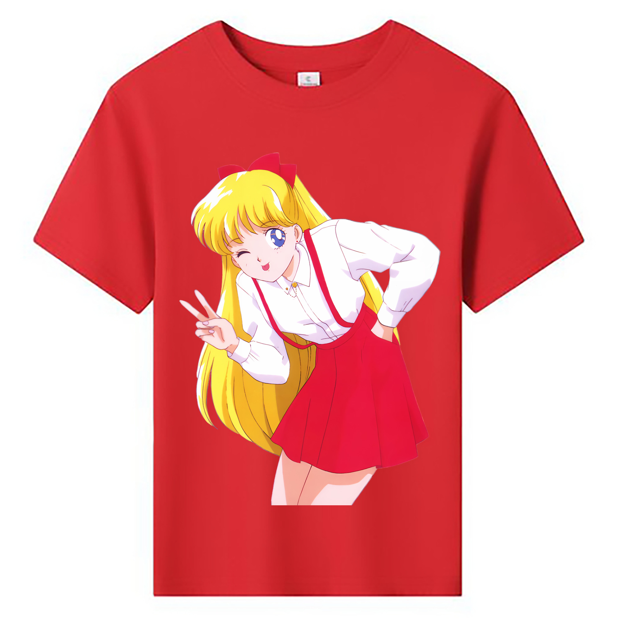 （画像用） 美少女戦士セーラームーン 愛野 美奈子 あいの みなこ Sailor Moon Aino Minako 綿100％キッズTシャツ（フロントプリント）