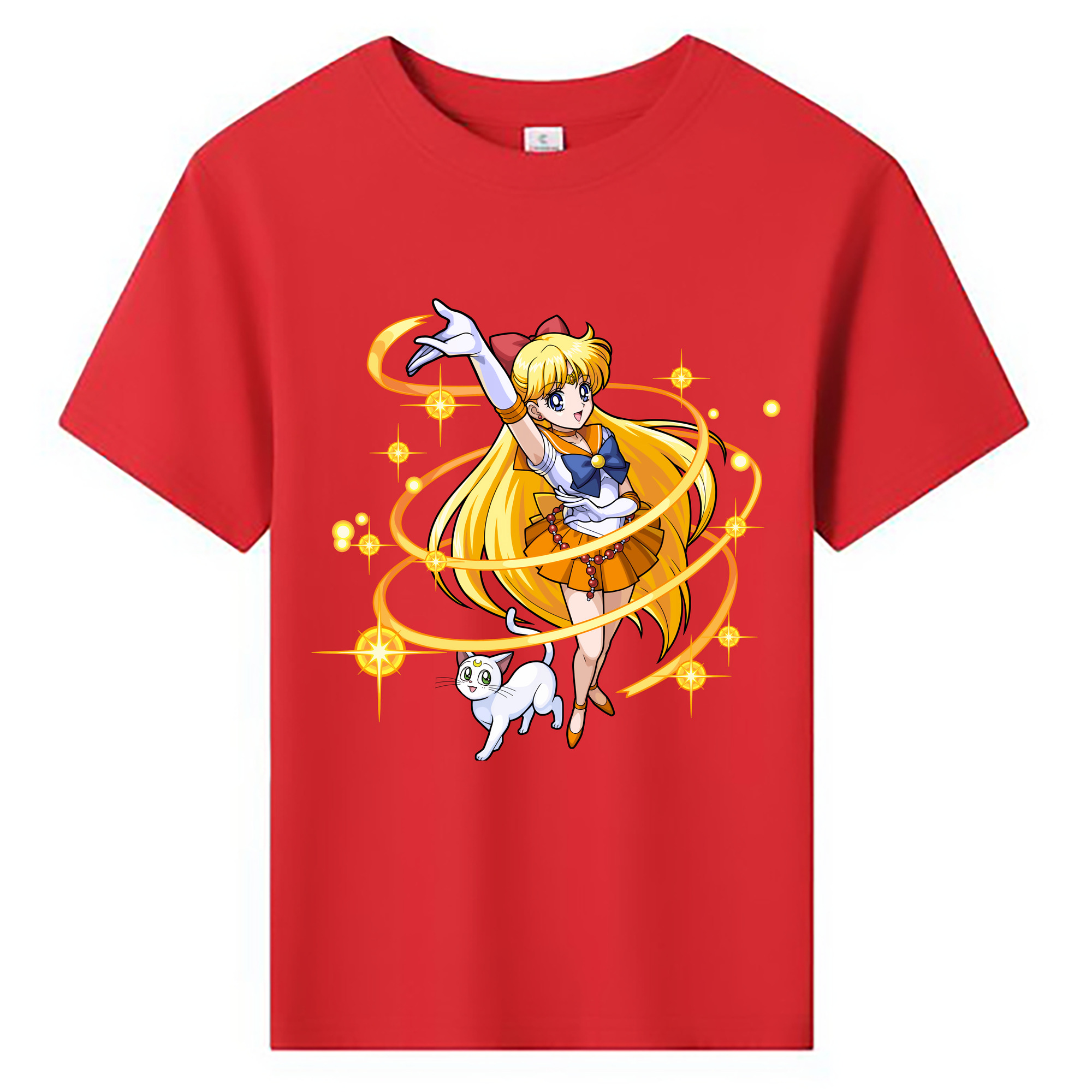 （画像用） 美少女戦士セーラームーン 愛野 美奈子 あいの みなこ Sailor Moon Aino Minako 綿100％キッズTシャツ（フロントプリント）