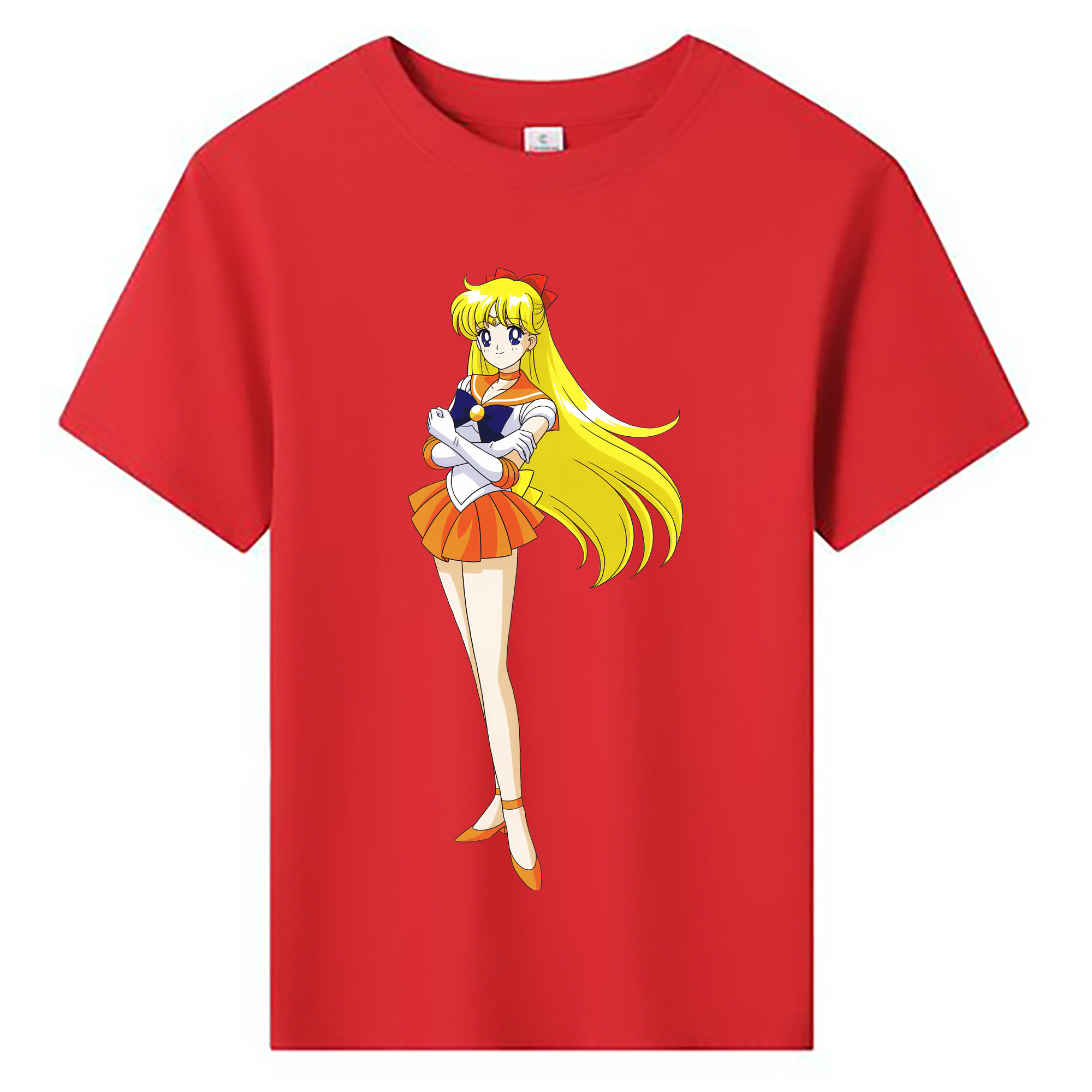 （画像用） 美少女戦士セーラームーン 愛野 美奈子 あいの みなこ Sailor Moon Aino Minako 綿100％キッズTシャツ（フロントプリント）