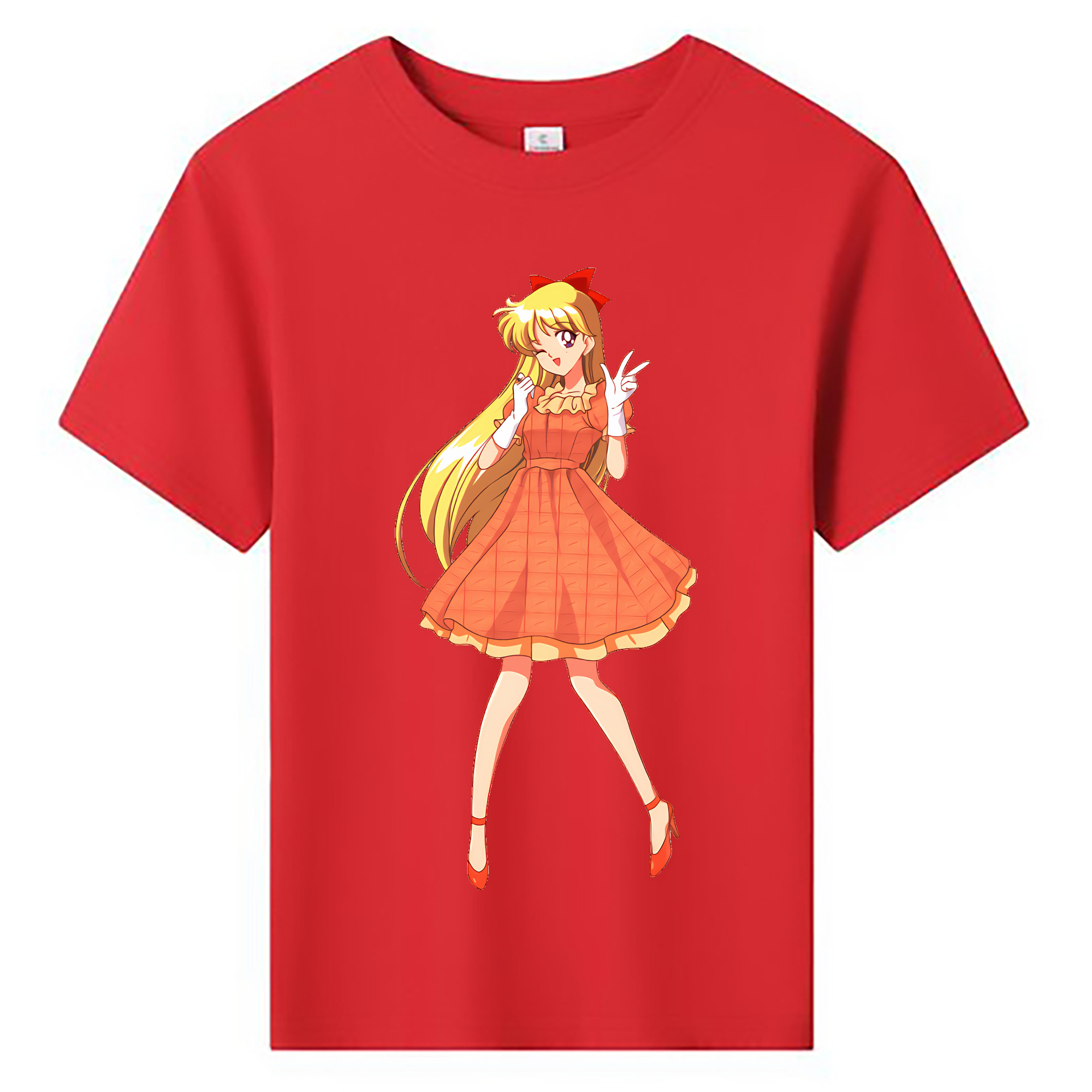 （画像用） 美少女戦士セーラームーン 愛野 美奈子 あいの みなこ Sailor Moon Aino Minako 綿100％キッズTシャツ（フロントプリント）