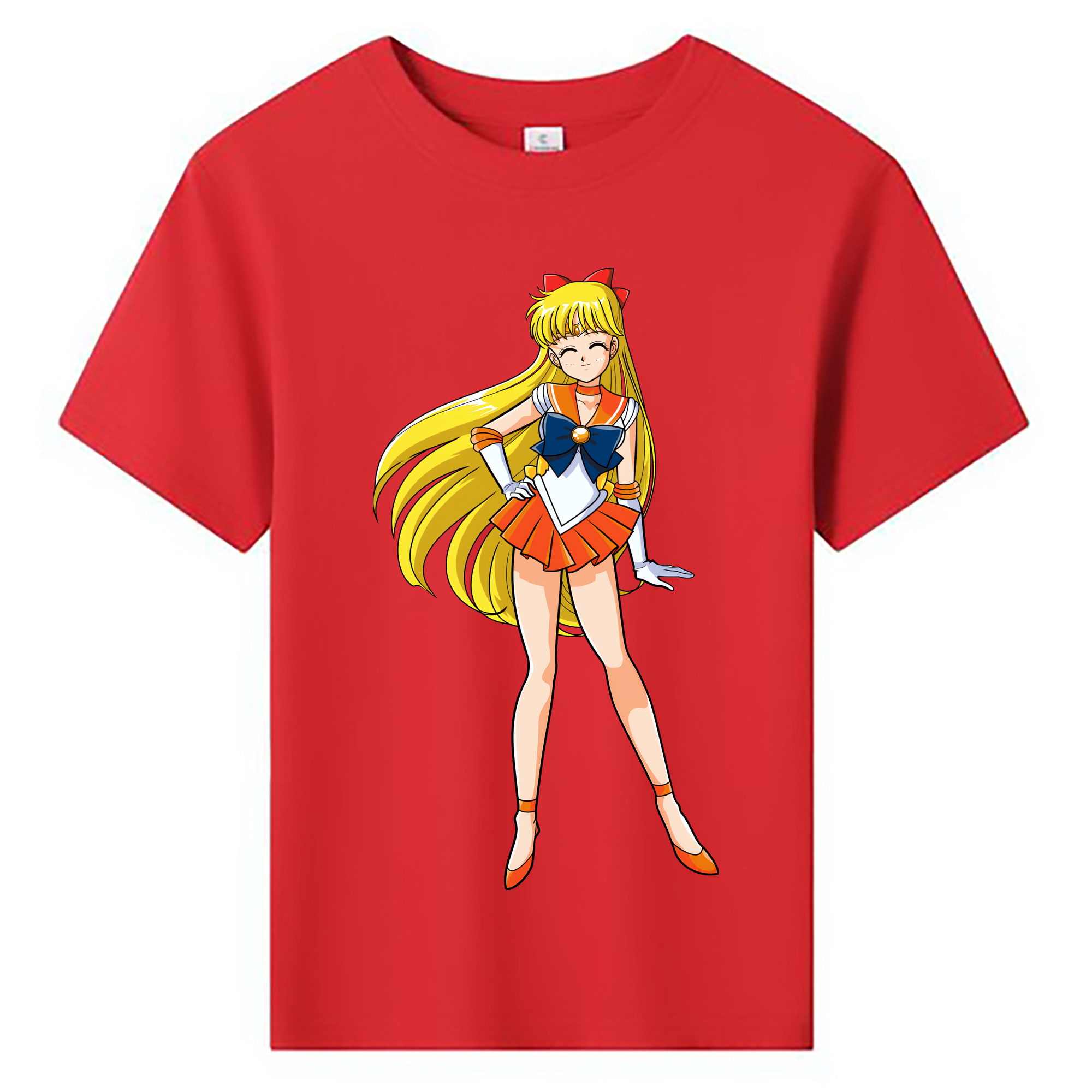 （画像用） 美少女戦士セーラームーン 愛野 美奈子 あいの みなこ Sailor Moon Aino Minako 綿100％キッズTシャツ（フロントプリント）