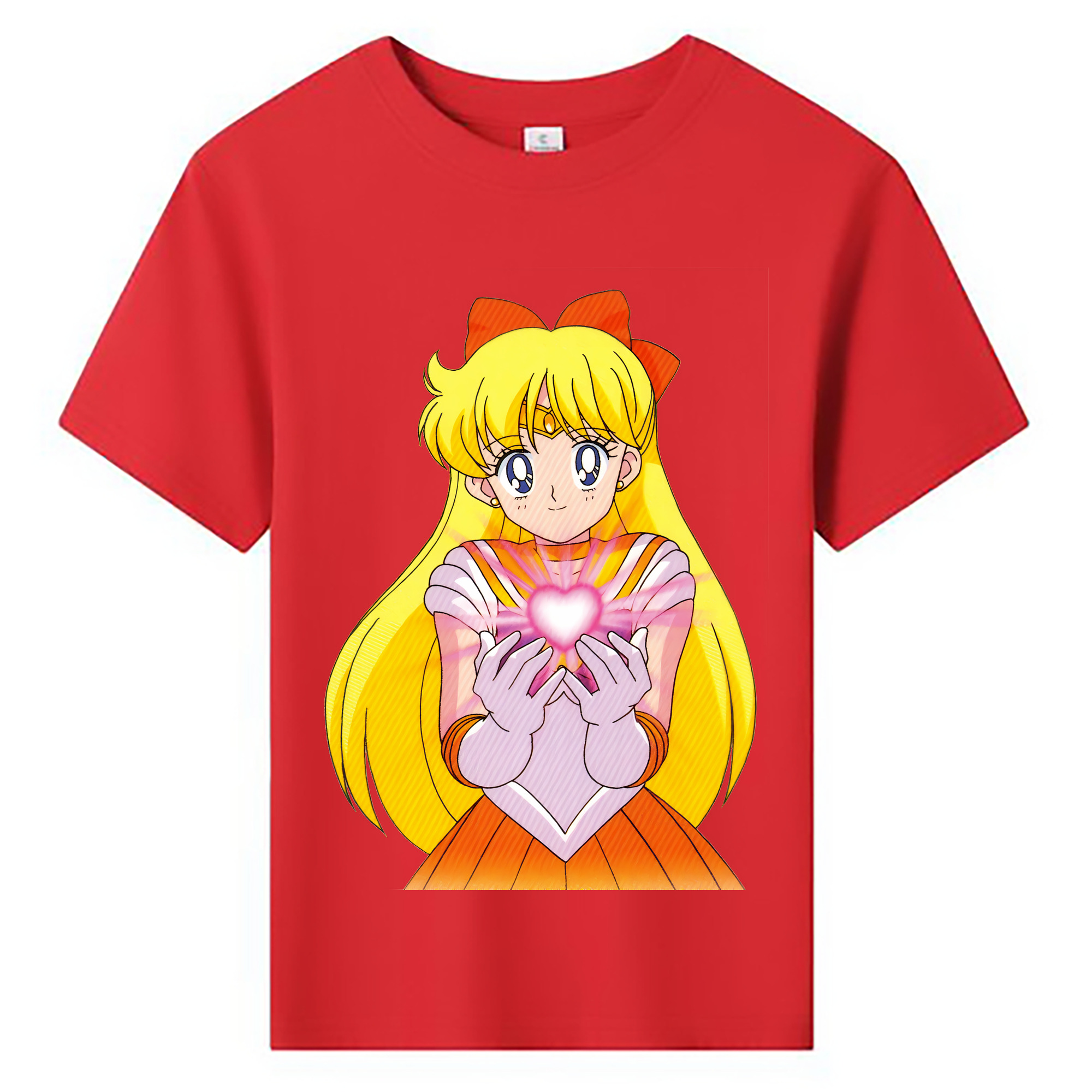 （画像用） 美少女戦士セーラームーン 愛野 美奈子 あいの みなこ Sailor Moon Aino Minako 綿100％キッズTシャツ（フロントプリント）